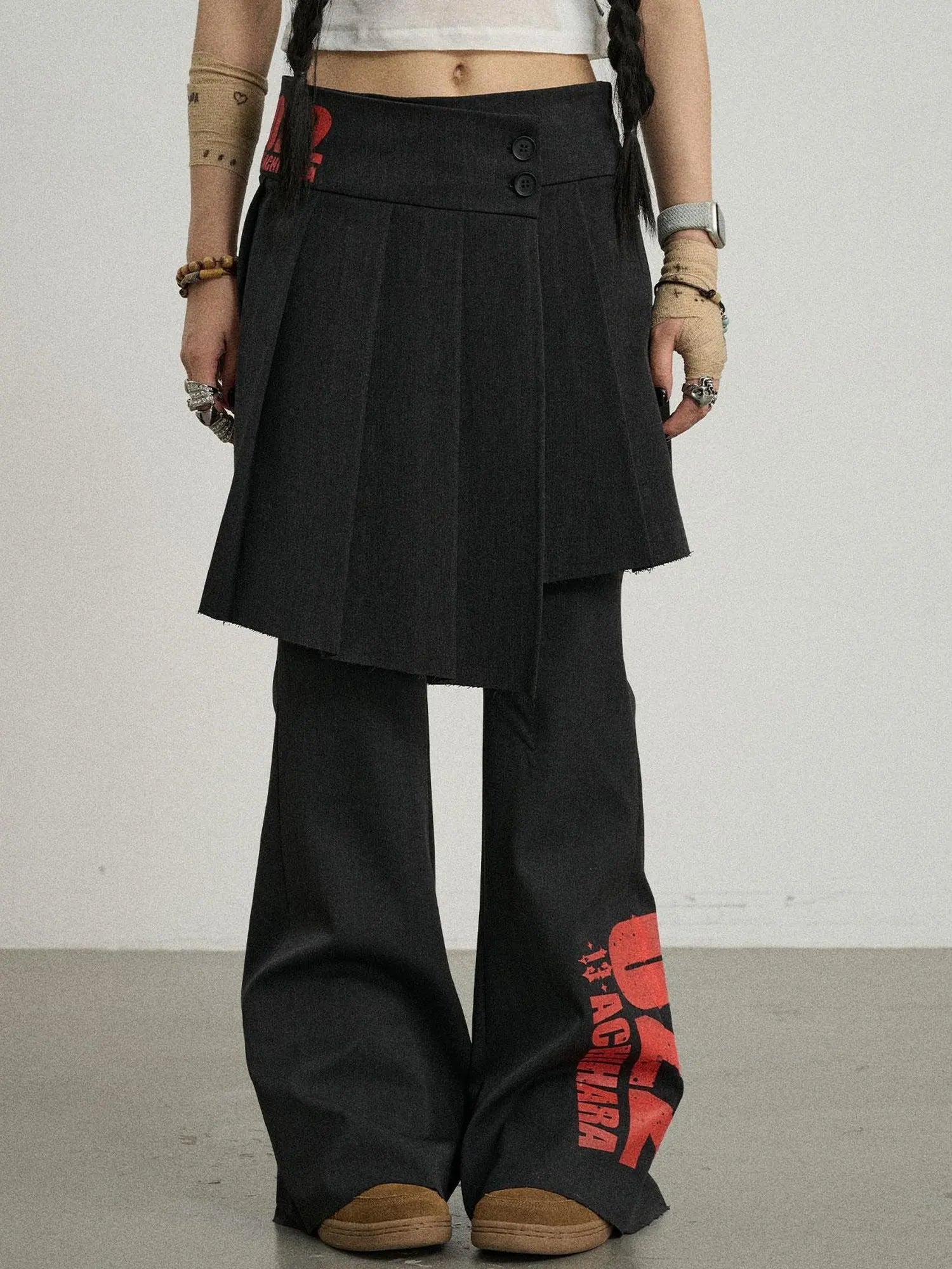 Volcanic Sculpture Pleated Skirt