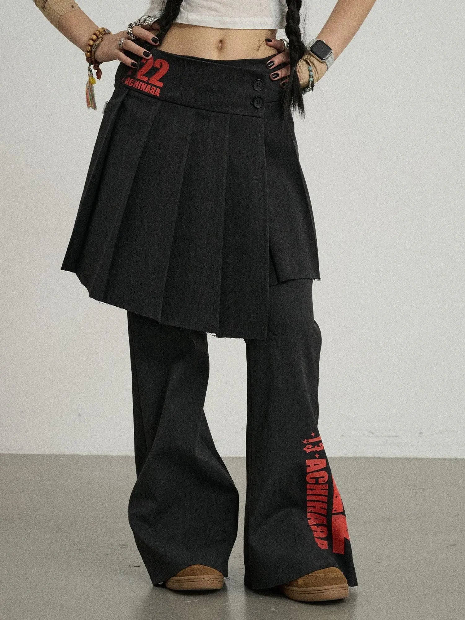 Volcanic Sculpture Pleated Skirt