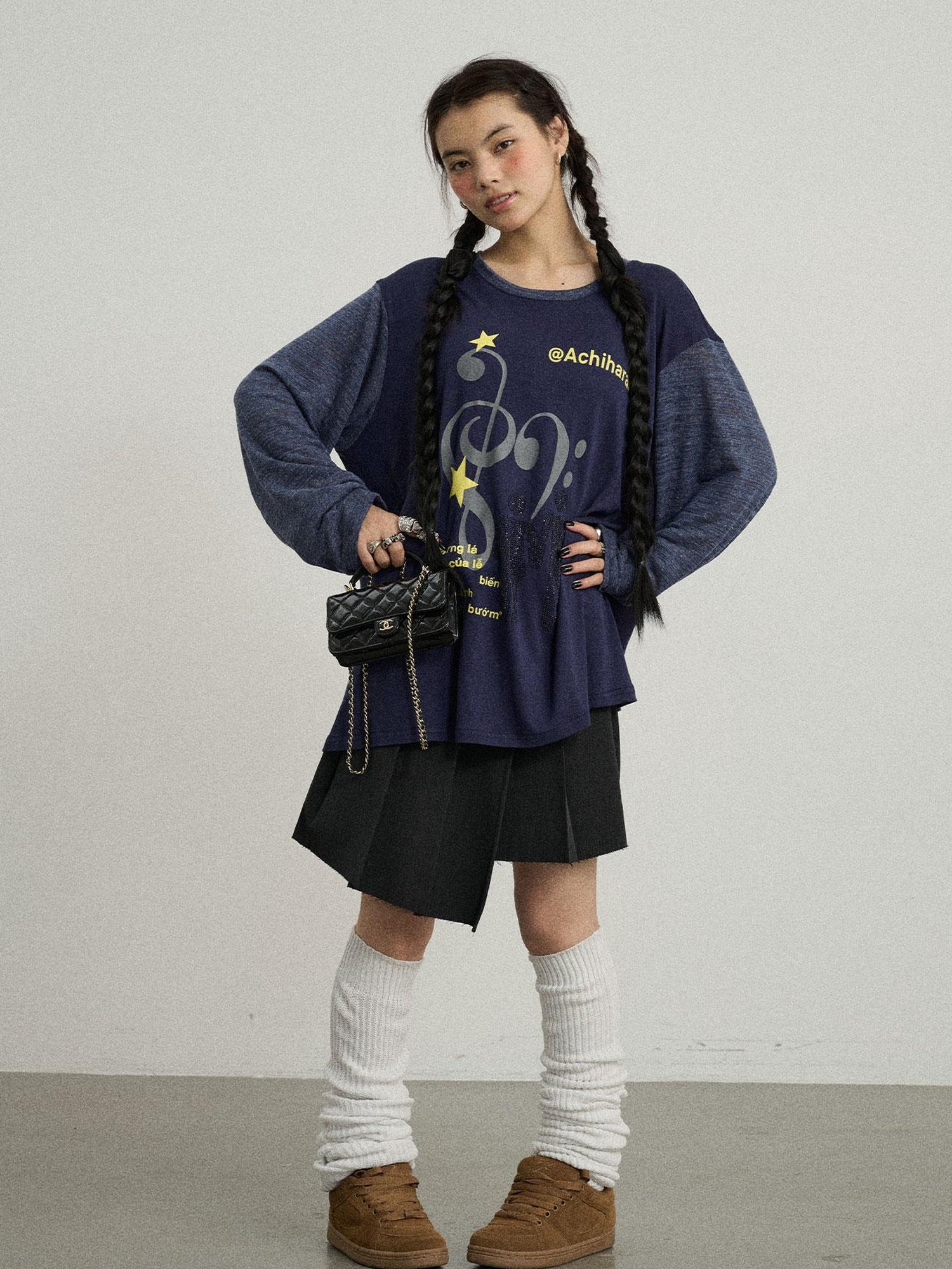 Achihara Volcanic Sculpture Pleated Skirt