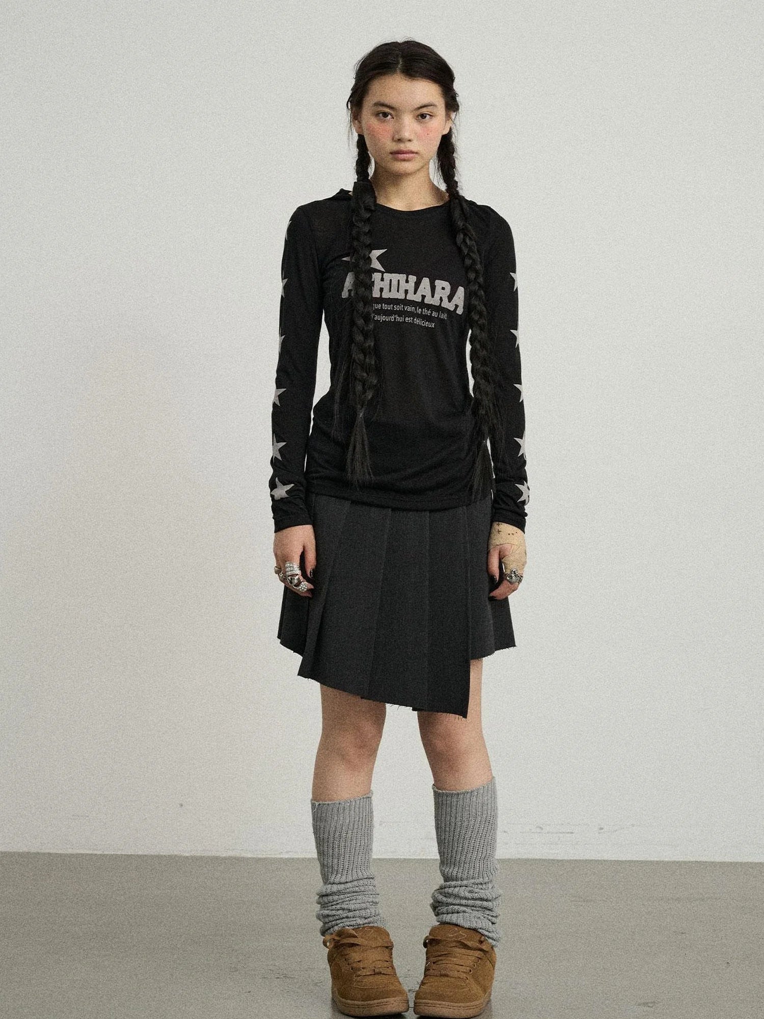 Volcanic Sculpture Pleated Skirt