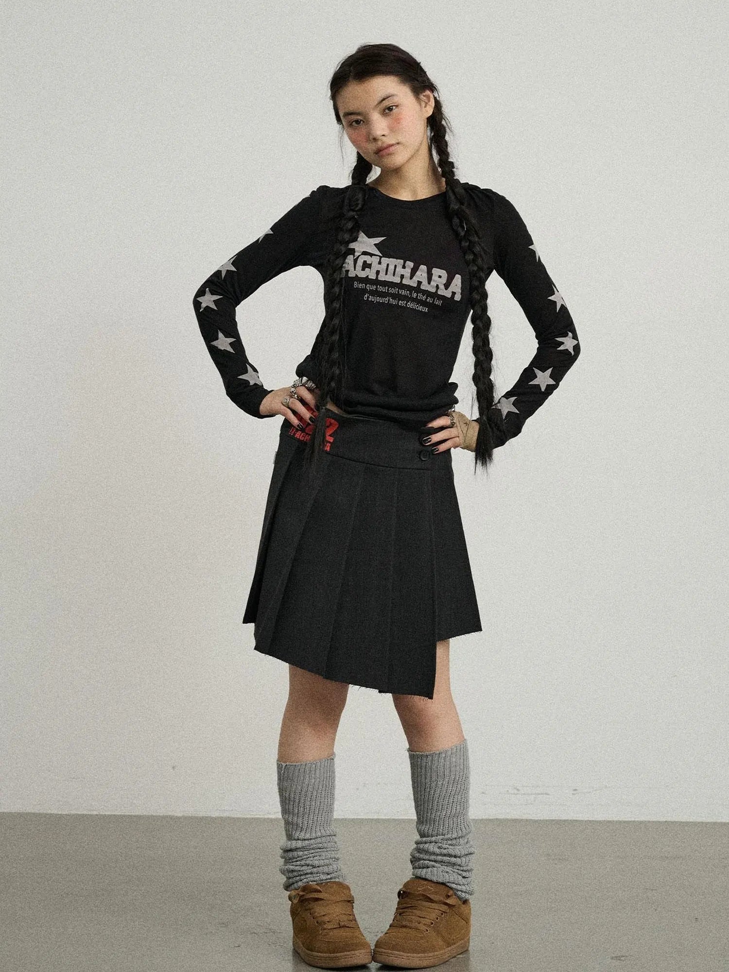Volcanic Sculpture Pleated Skirt