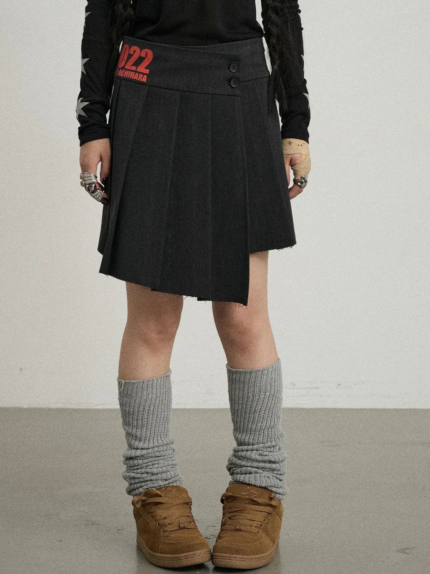 Volcanic Sculpture Pleated Skirt