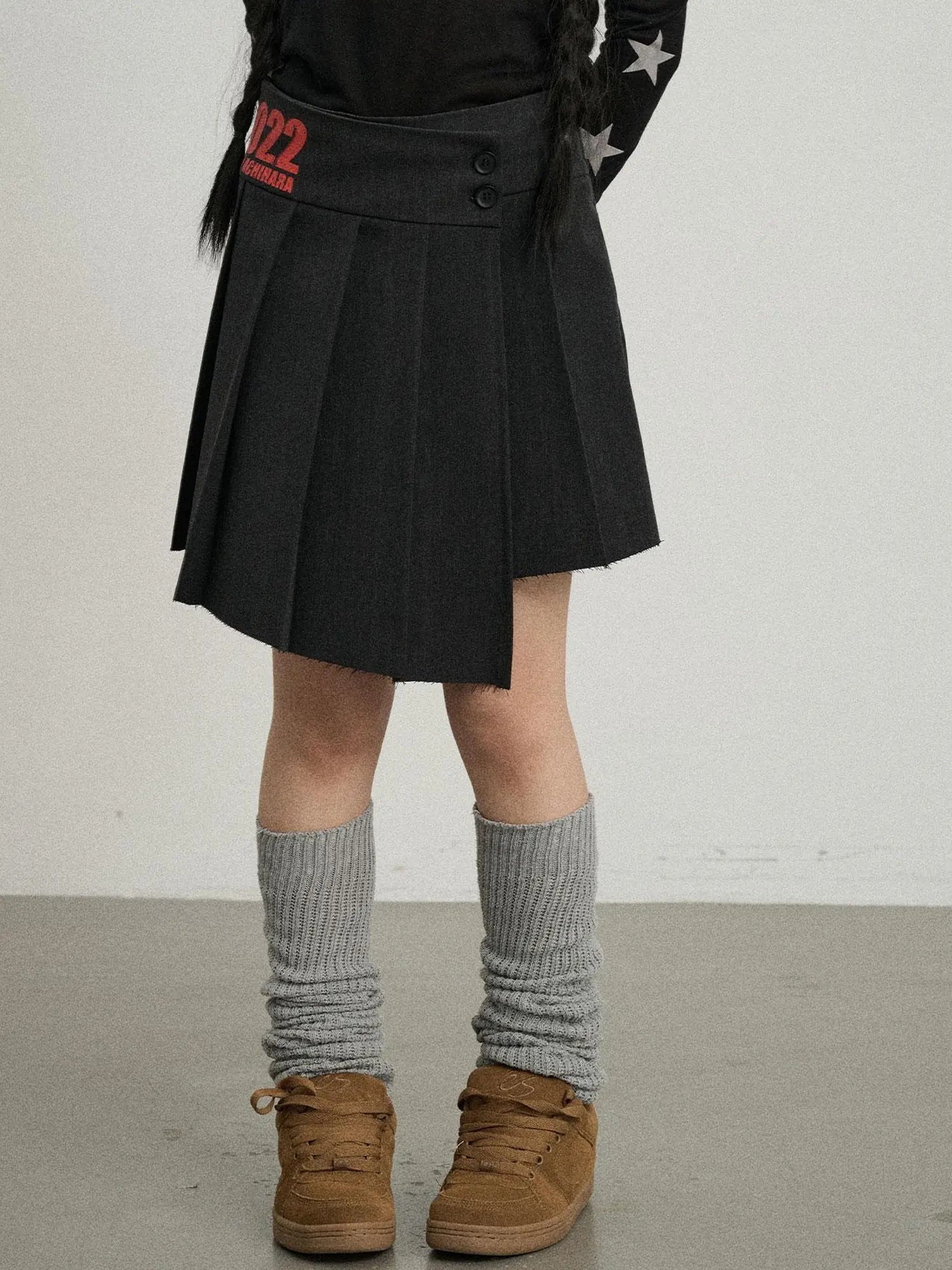 Volcanic Sculpture Pleated Skirt