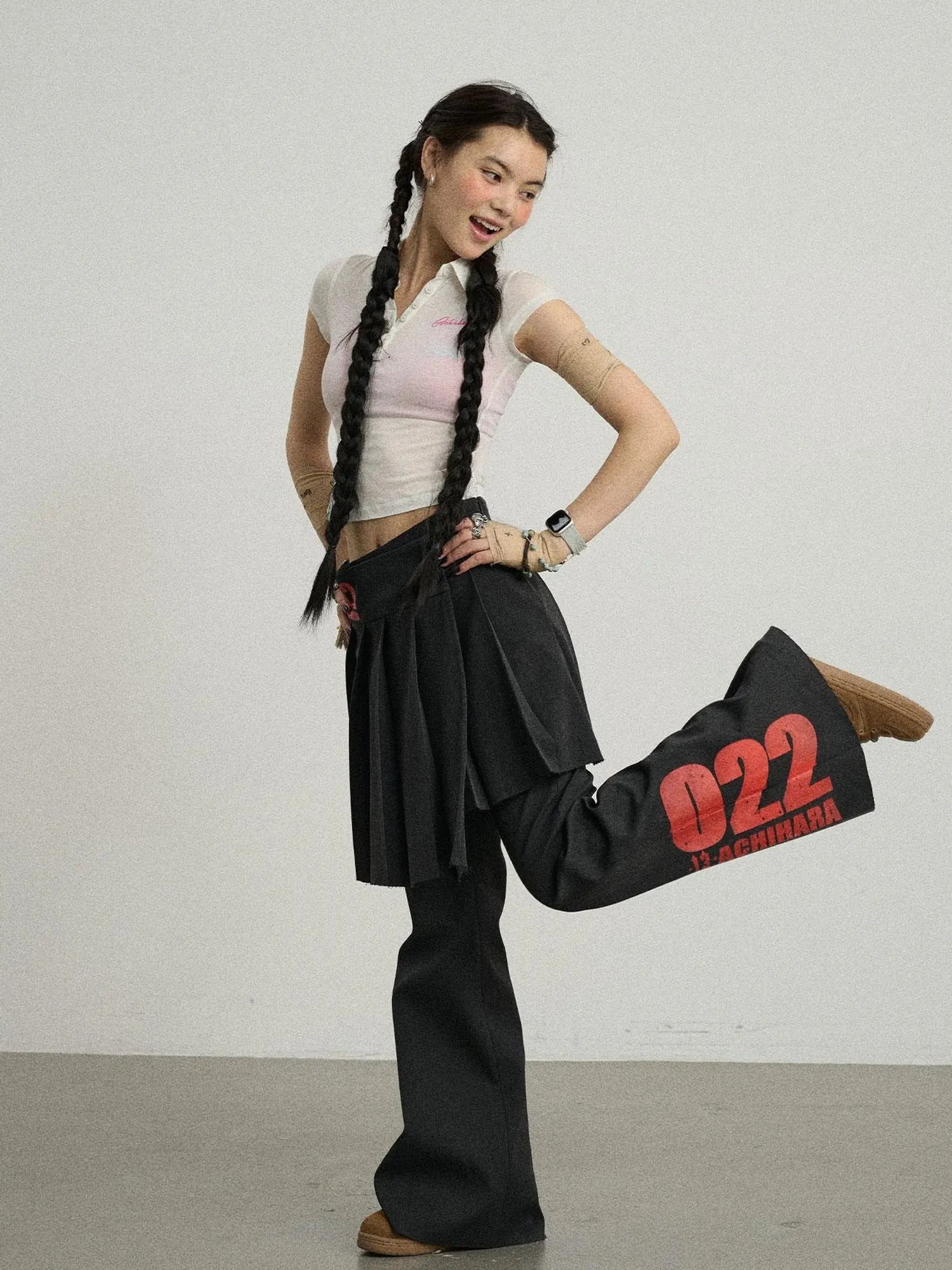 Volcanic Sculpture Wide Leg Trousers