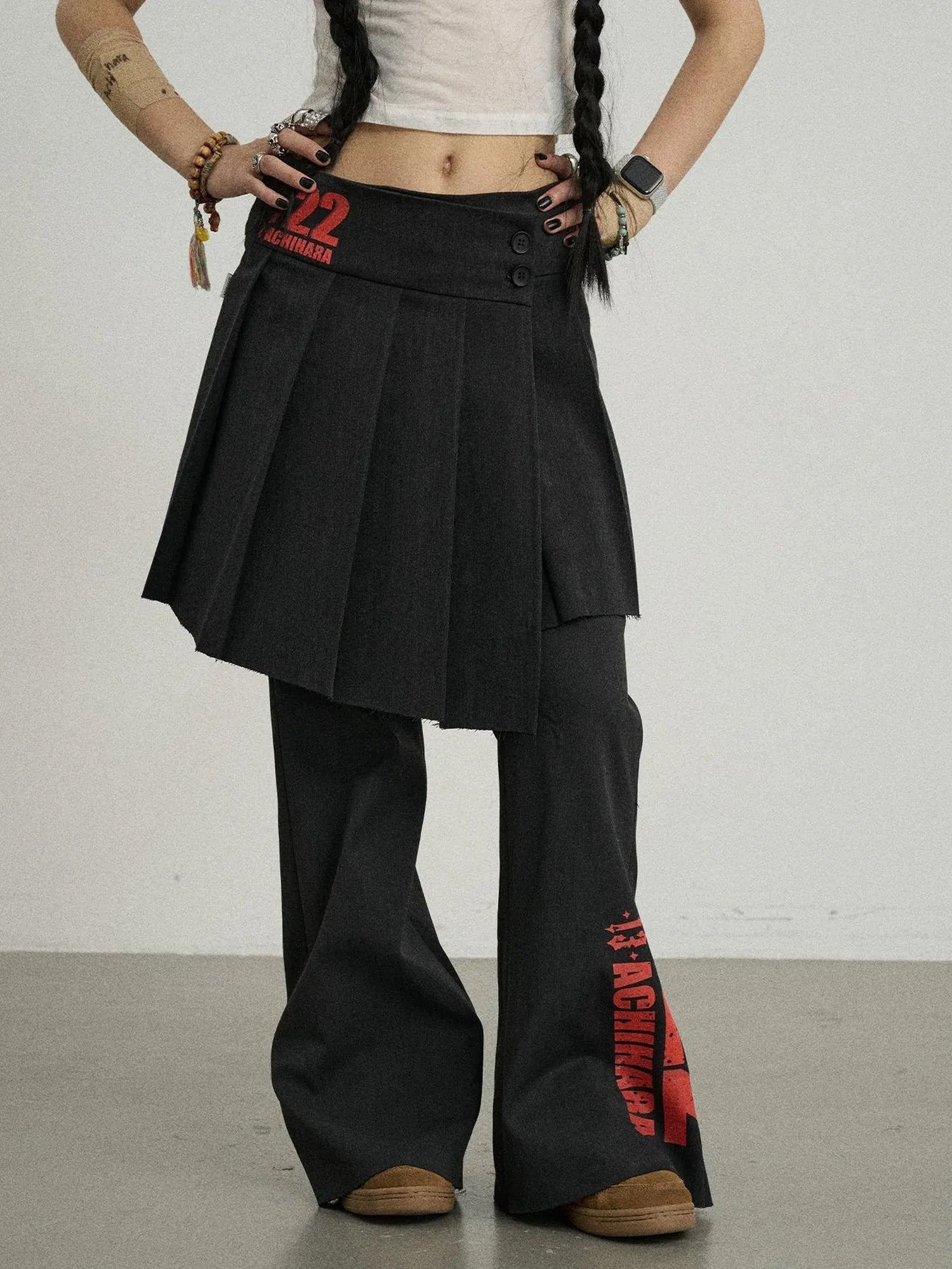 Volcanic Sculpture Wide Leg Trousers