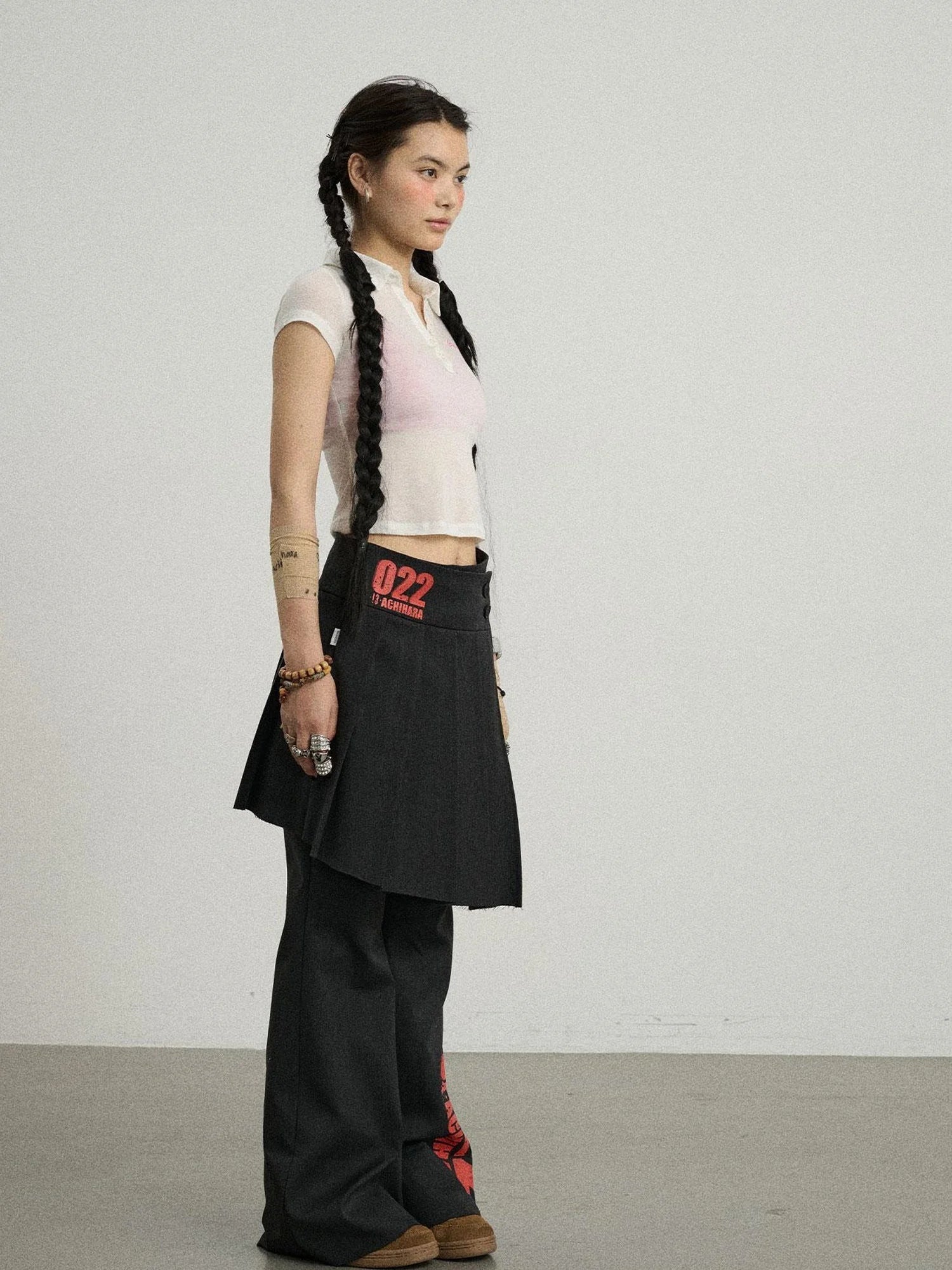 Volcanic Sculpture Wide Leg Trousers