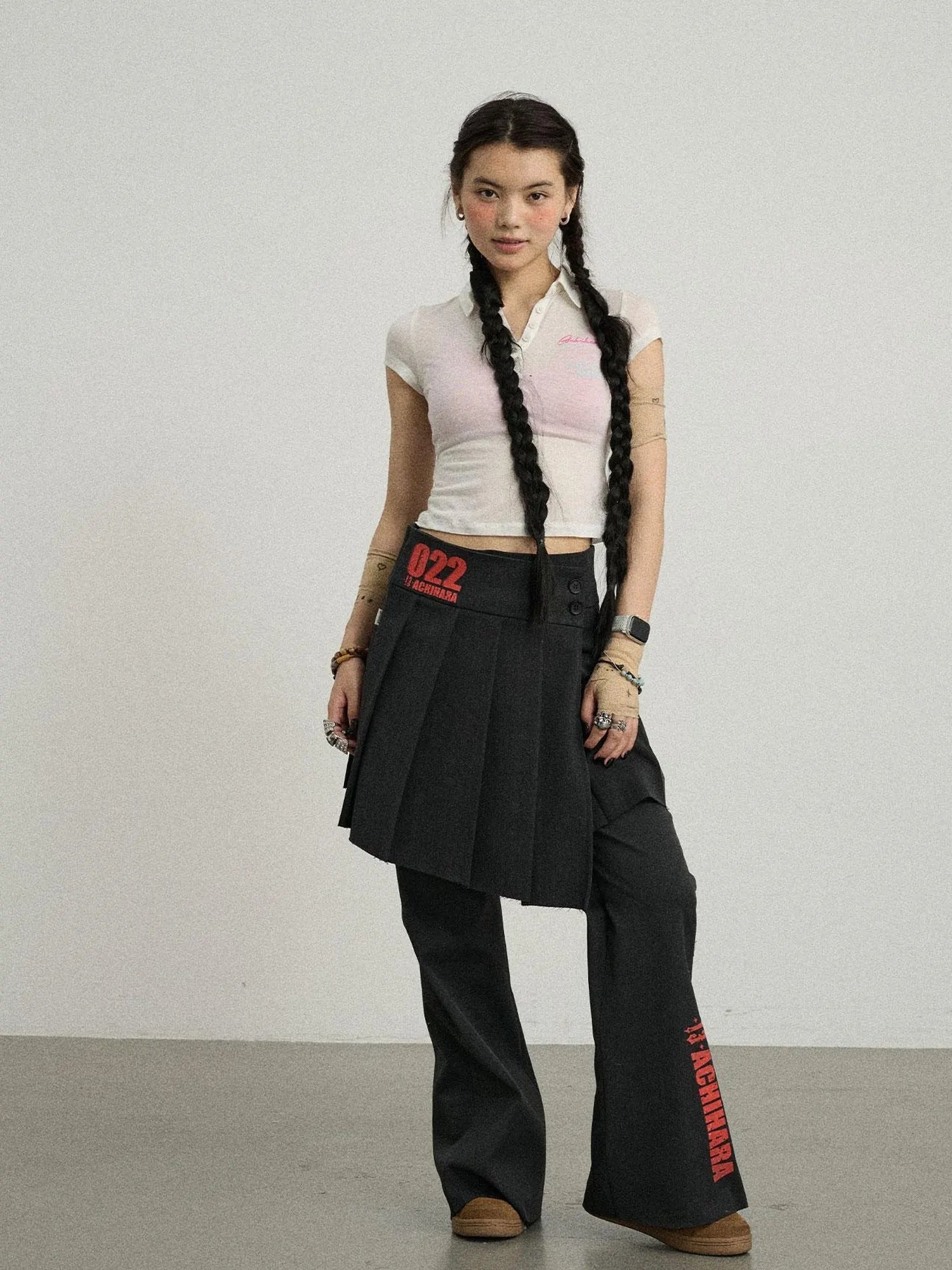 Volcanic Sculpture Wide Leg Trousers