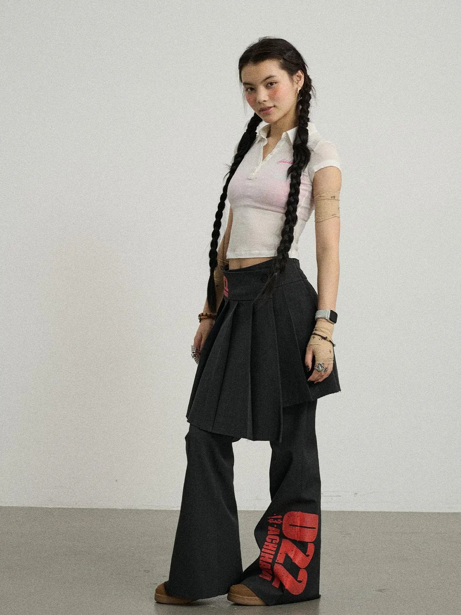 Volcanic Sculpture Wide Leg Trousers