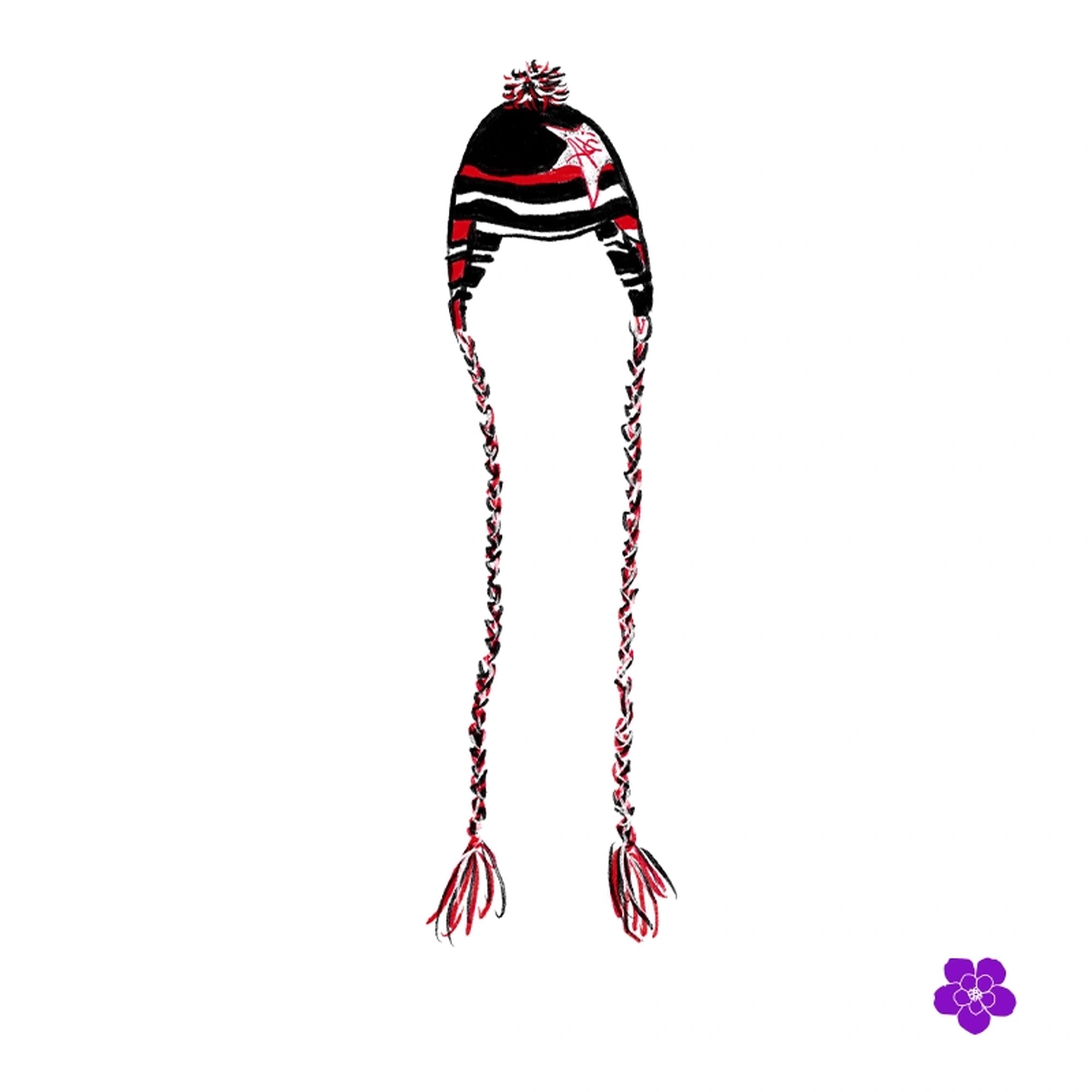 Achihara_Warm_Thick_Acrylic_Knit_Earflap_Red_Black_Striped_Brimless_Women_Beanie_Hat_MISSTT