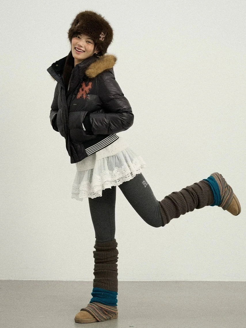 Achihara Warm Thickened Hooded Zip Front Long Sleeve For Women Quilted Puffer Jacket