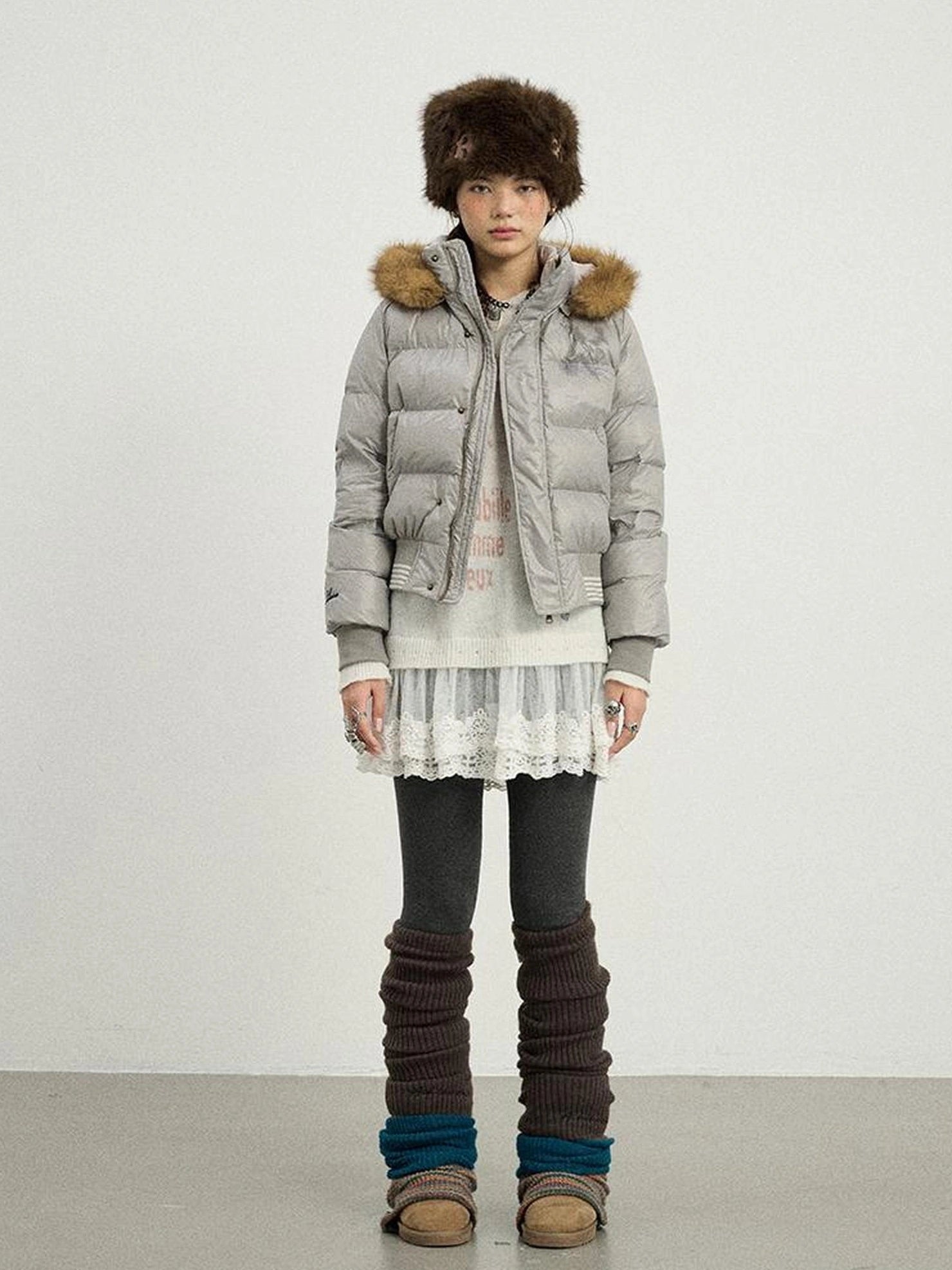 Achihara Warm Thickened Hooded Zip Front Long Sleeve For Women Quilted Puffer Jacket