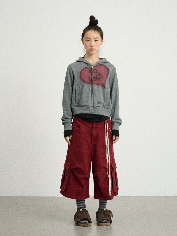 Achihara Weekend Bliss Cropped Hoodie-1