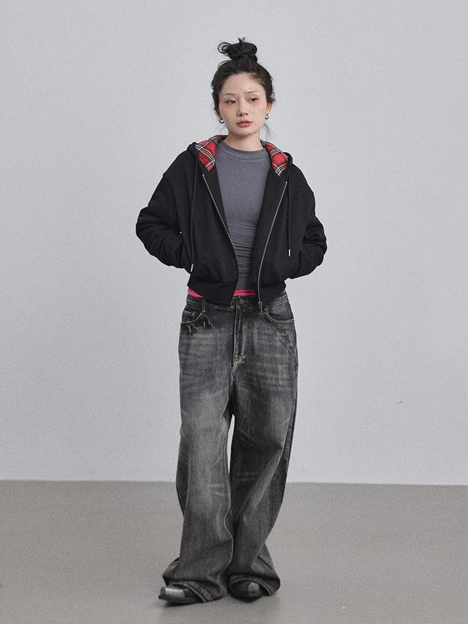Achihara Winter Alowa Hoodie Sweatshirt V-neck T-shirt Long-Sleeve