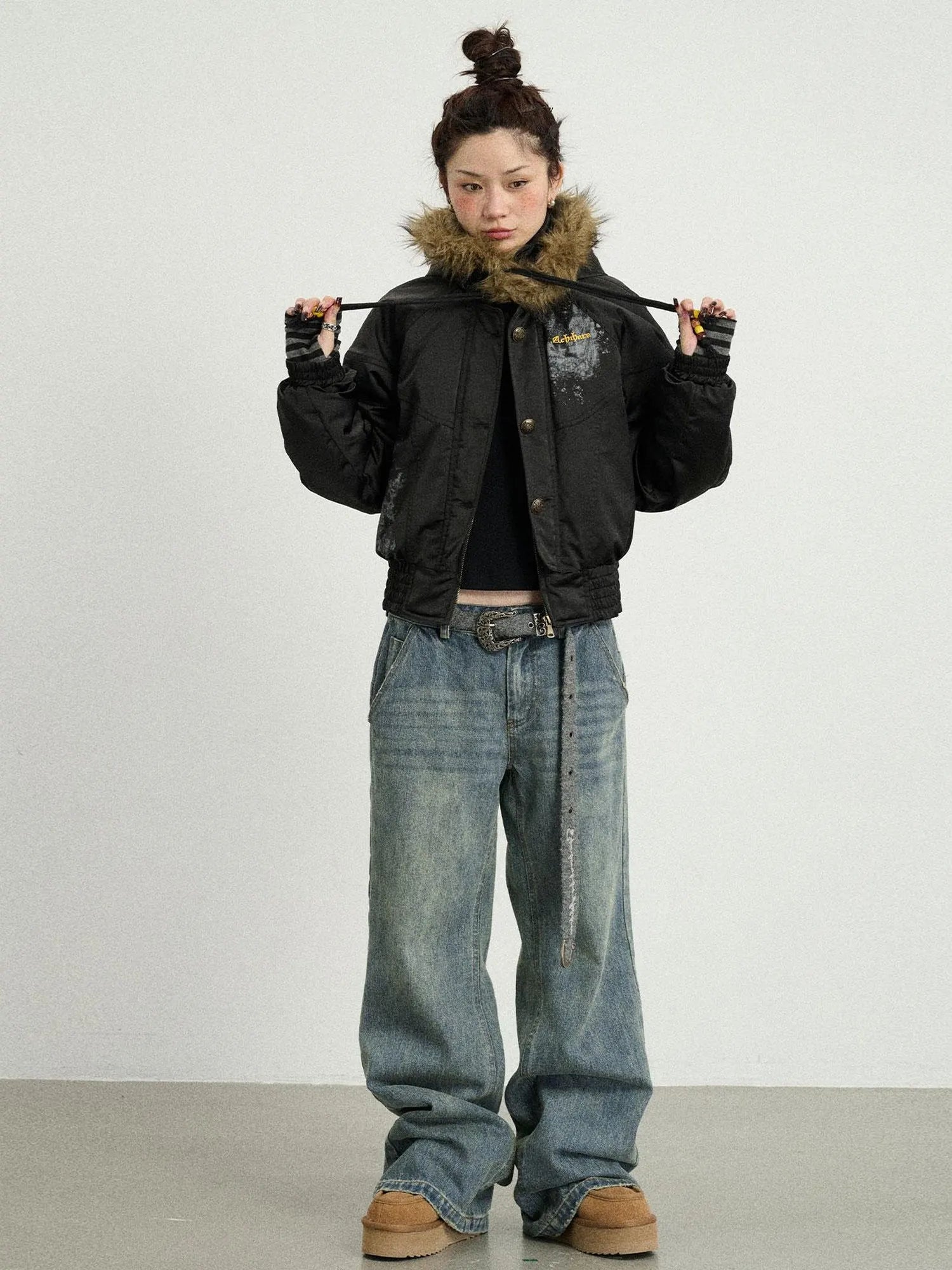 Winter Musta Puffer Coat