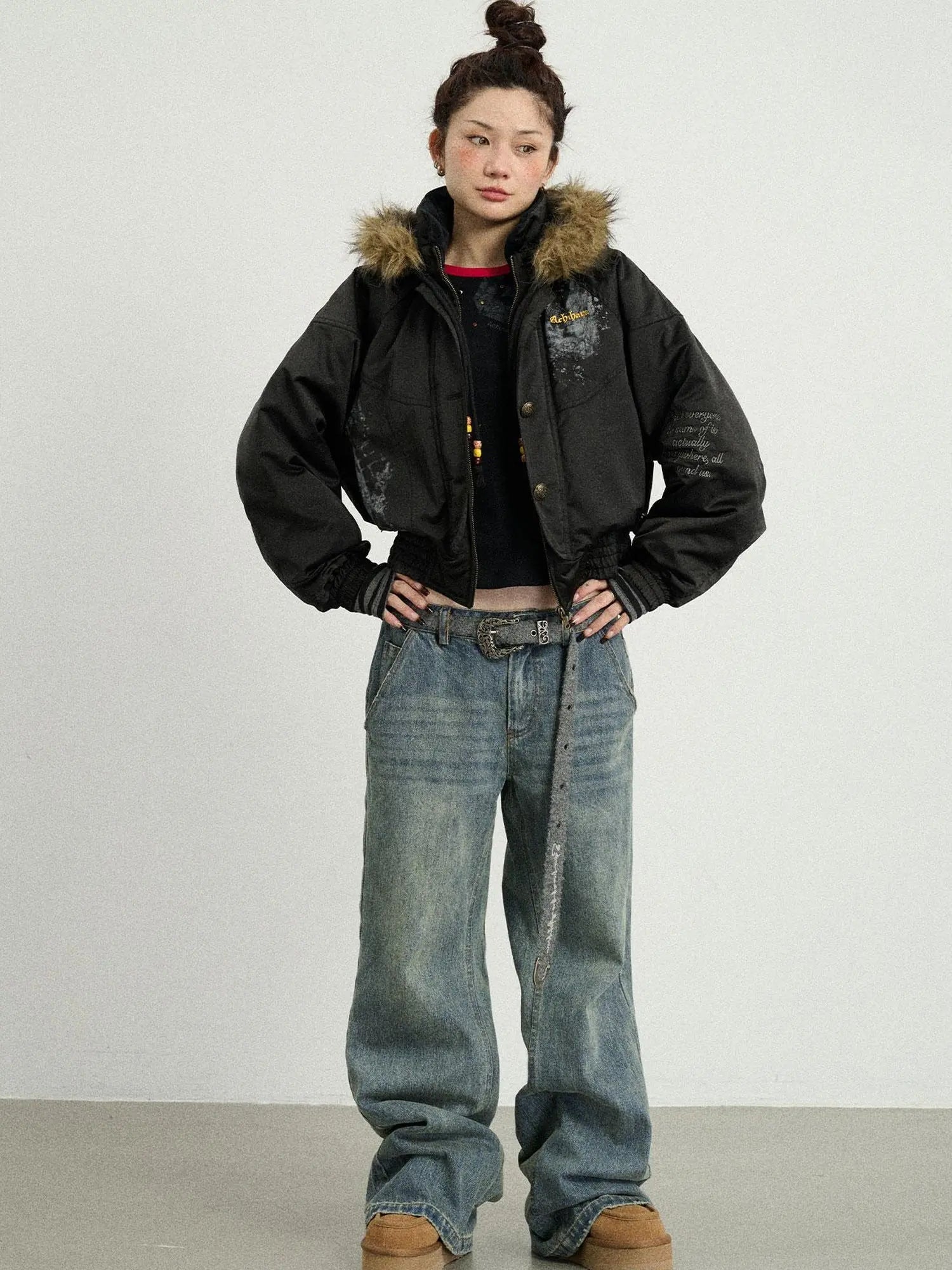 Winter Musta Puffer Coat