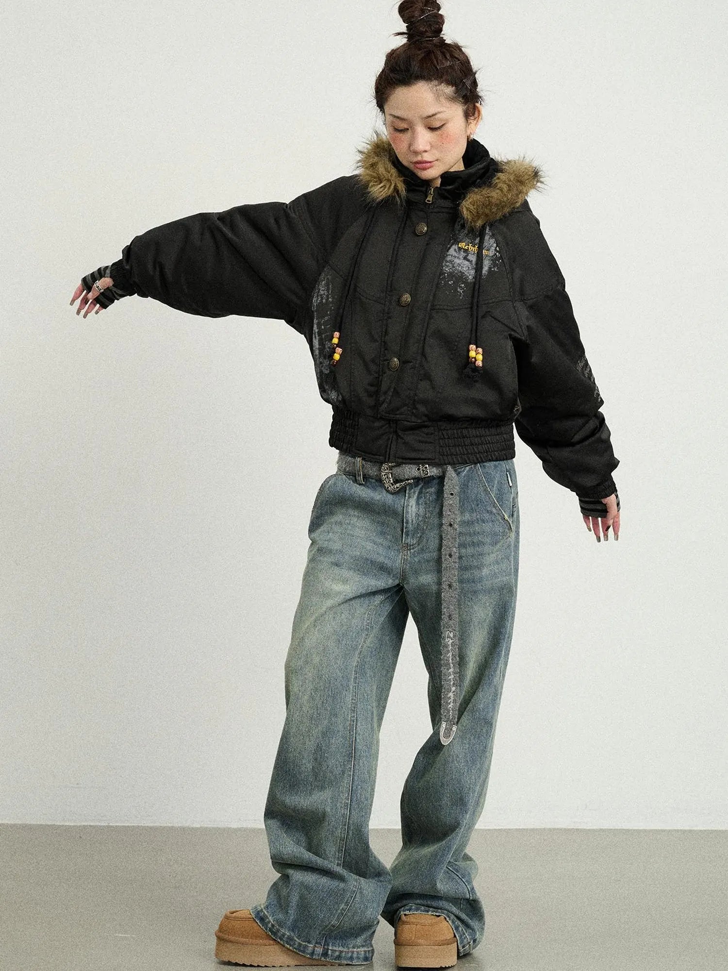 Winter Musta Puffer Coat