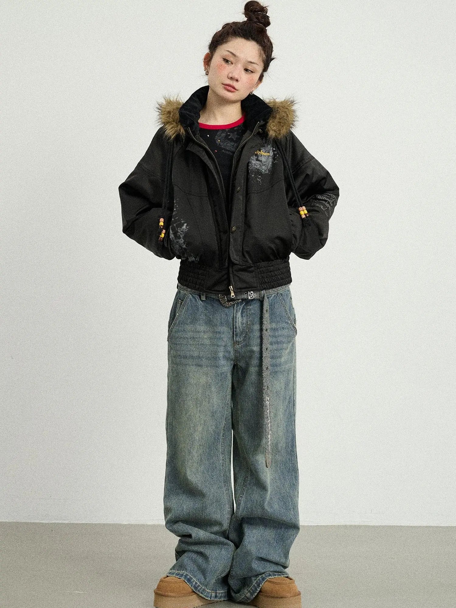 Winter Musta Puffer Coat