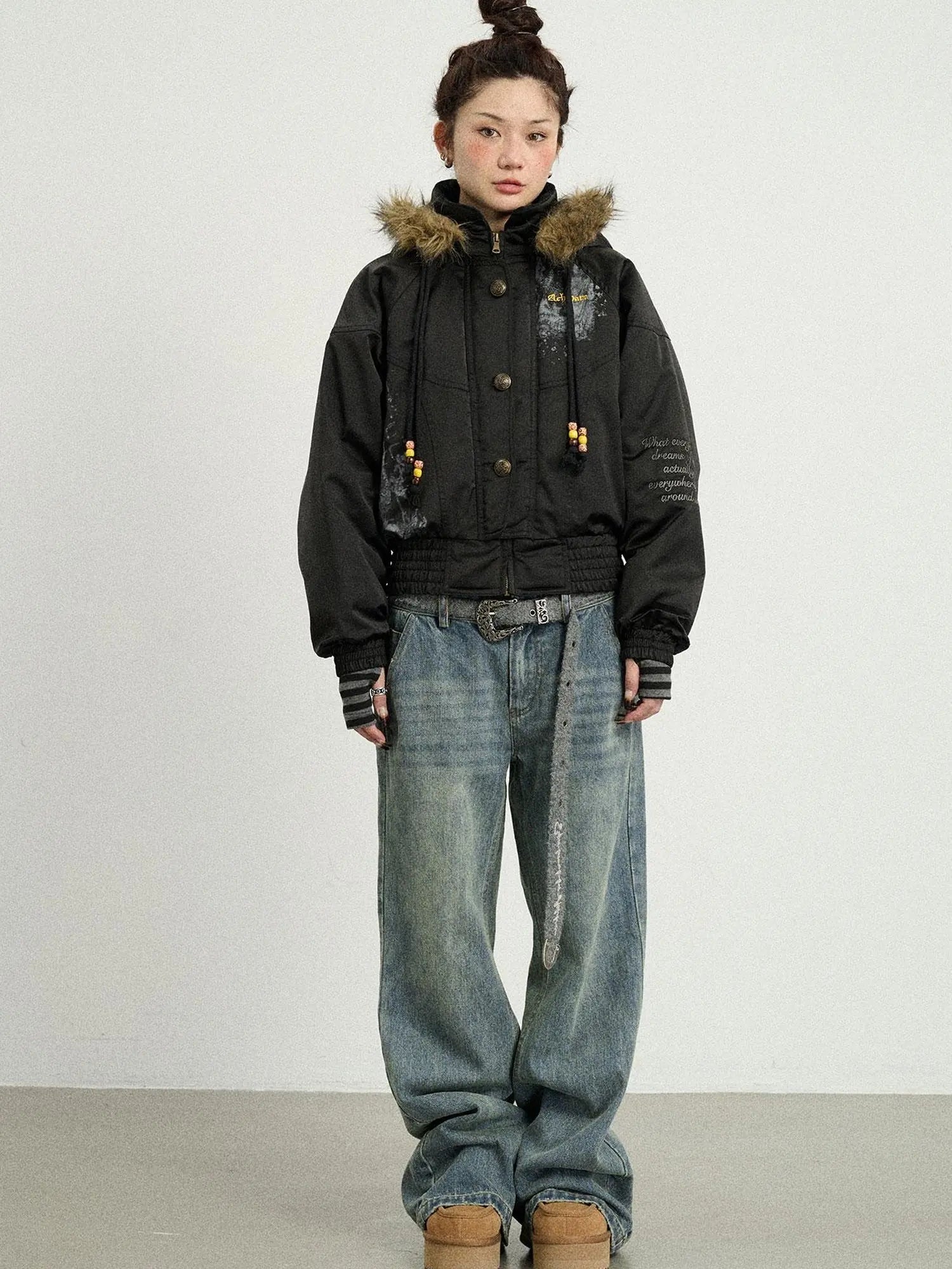 Winter Musta Puffer Coat