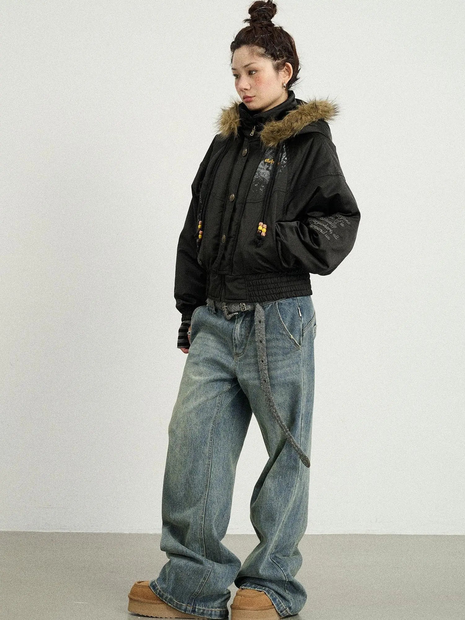 Winter Musta Puffer Coat