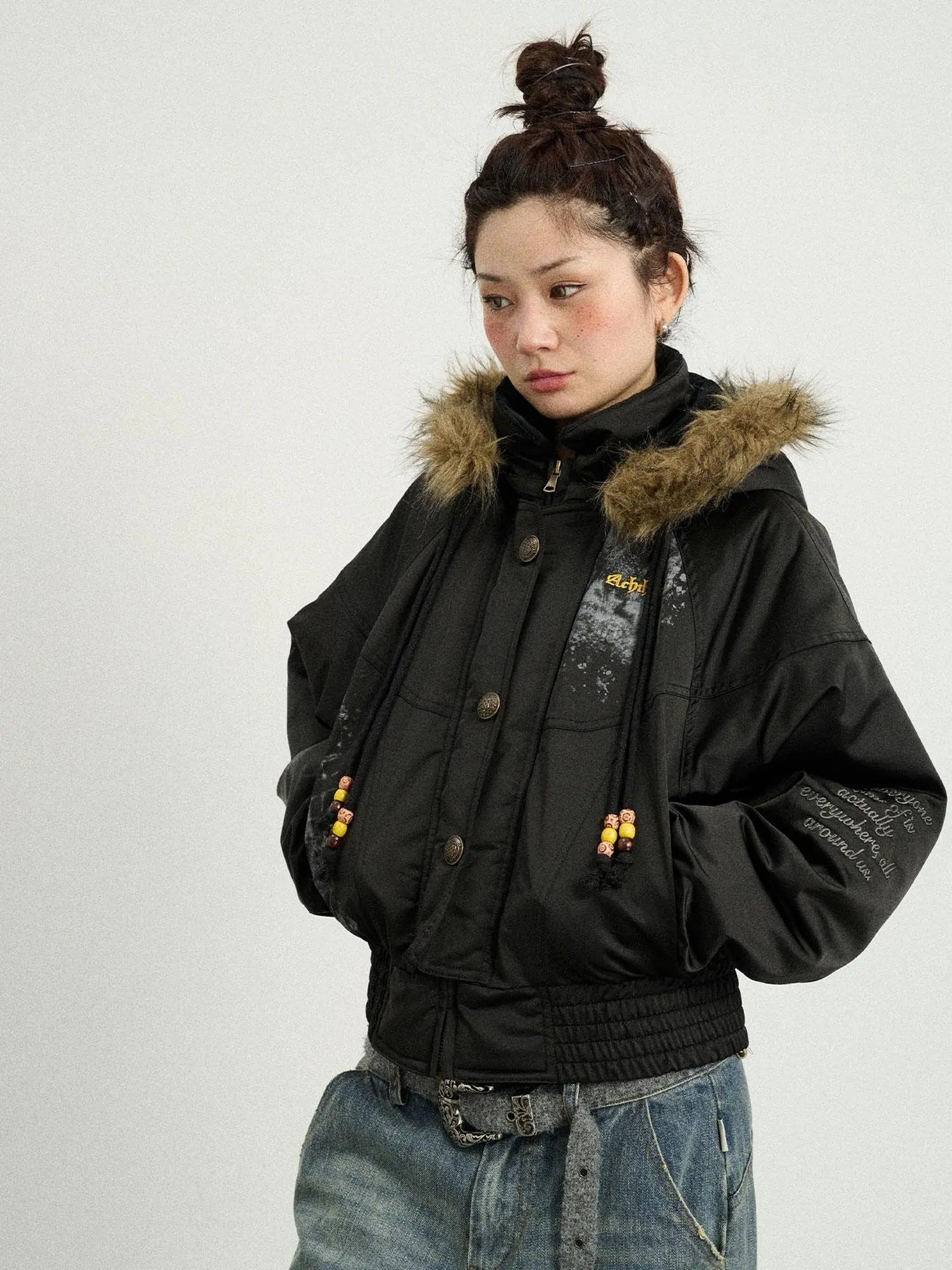 Winter Musta Puffer Coat
