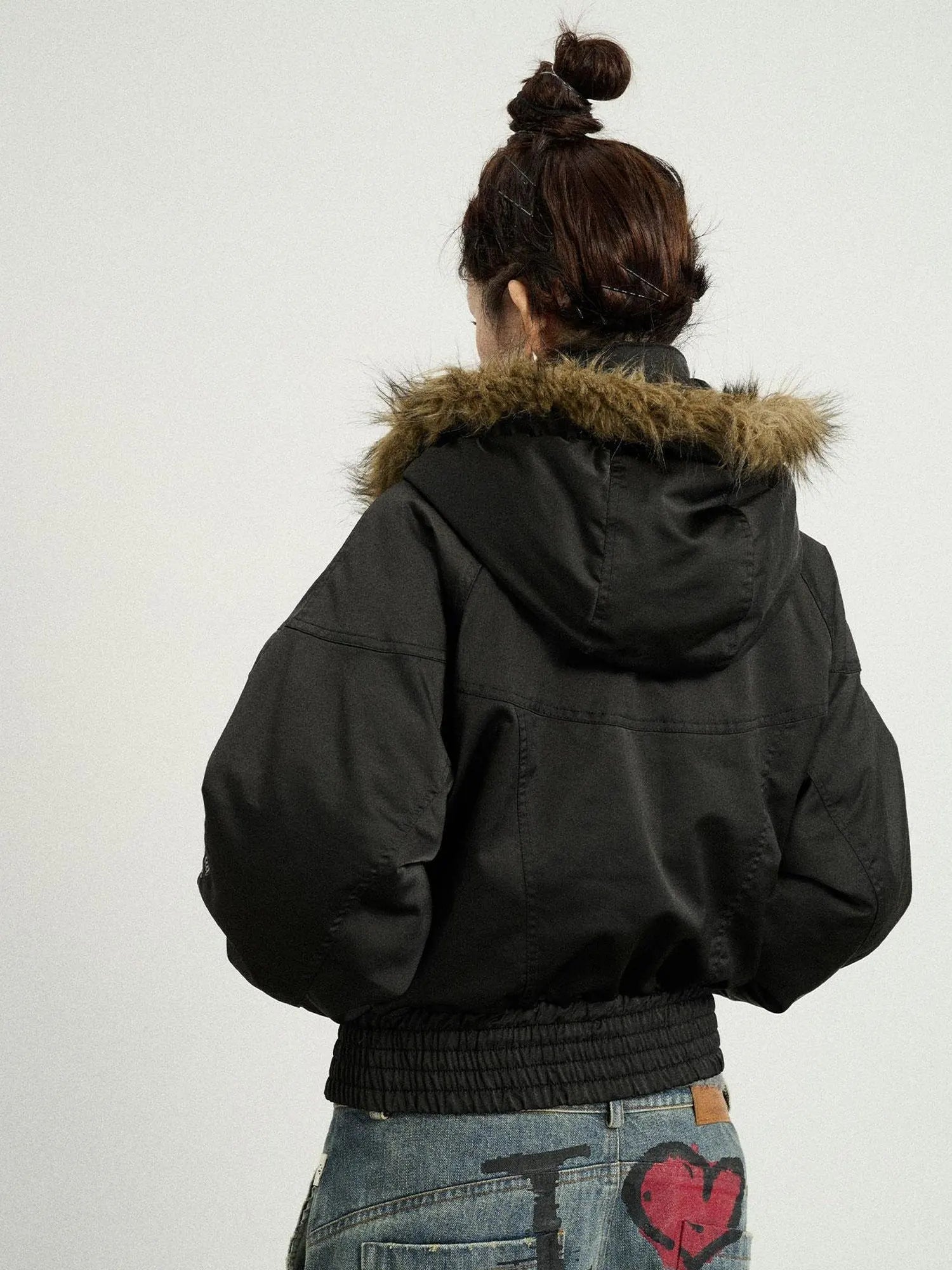 Winter Musta Puffer Coat