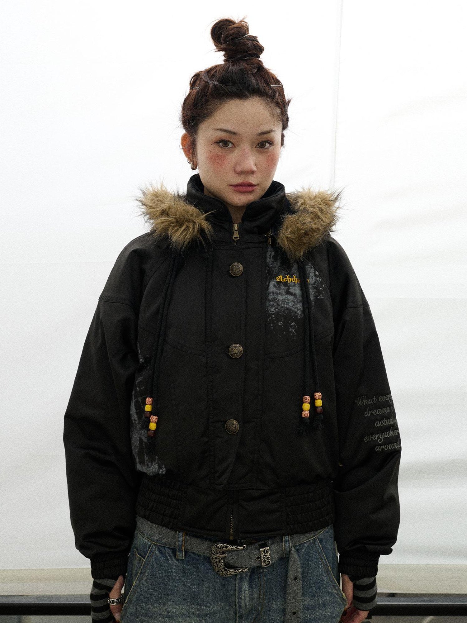Achihara Winter Musta Puffer Coat