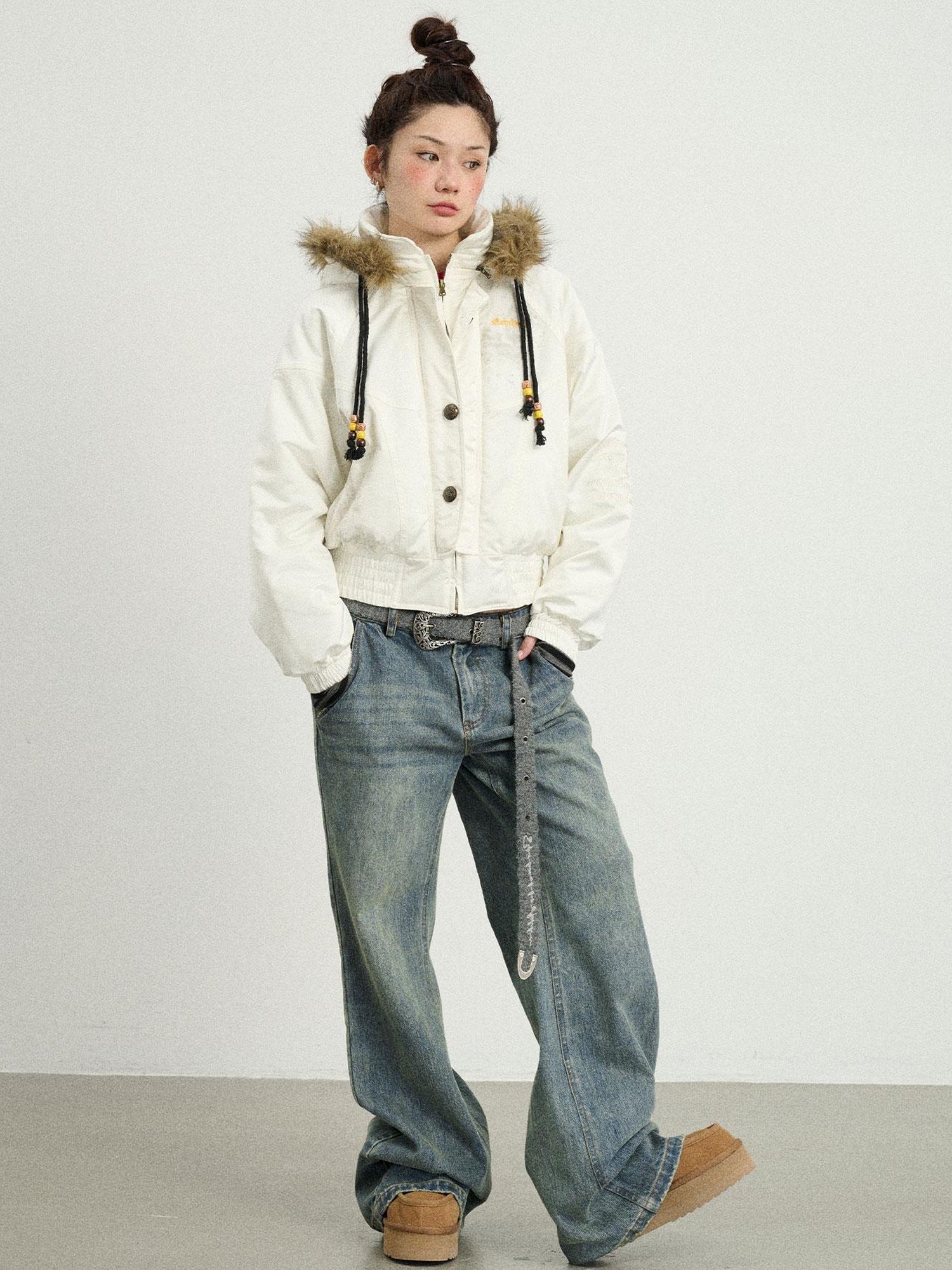 Achihara Winter Musta Puffer Coat