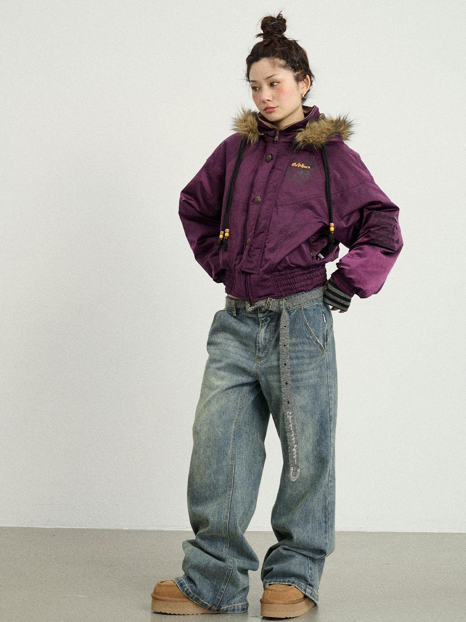 Achihara Winter Musta Puffer Coat