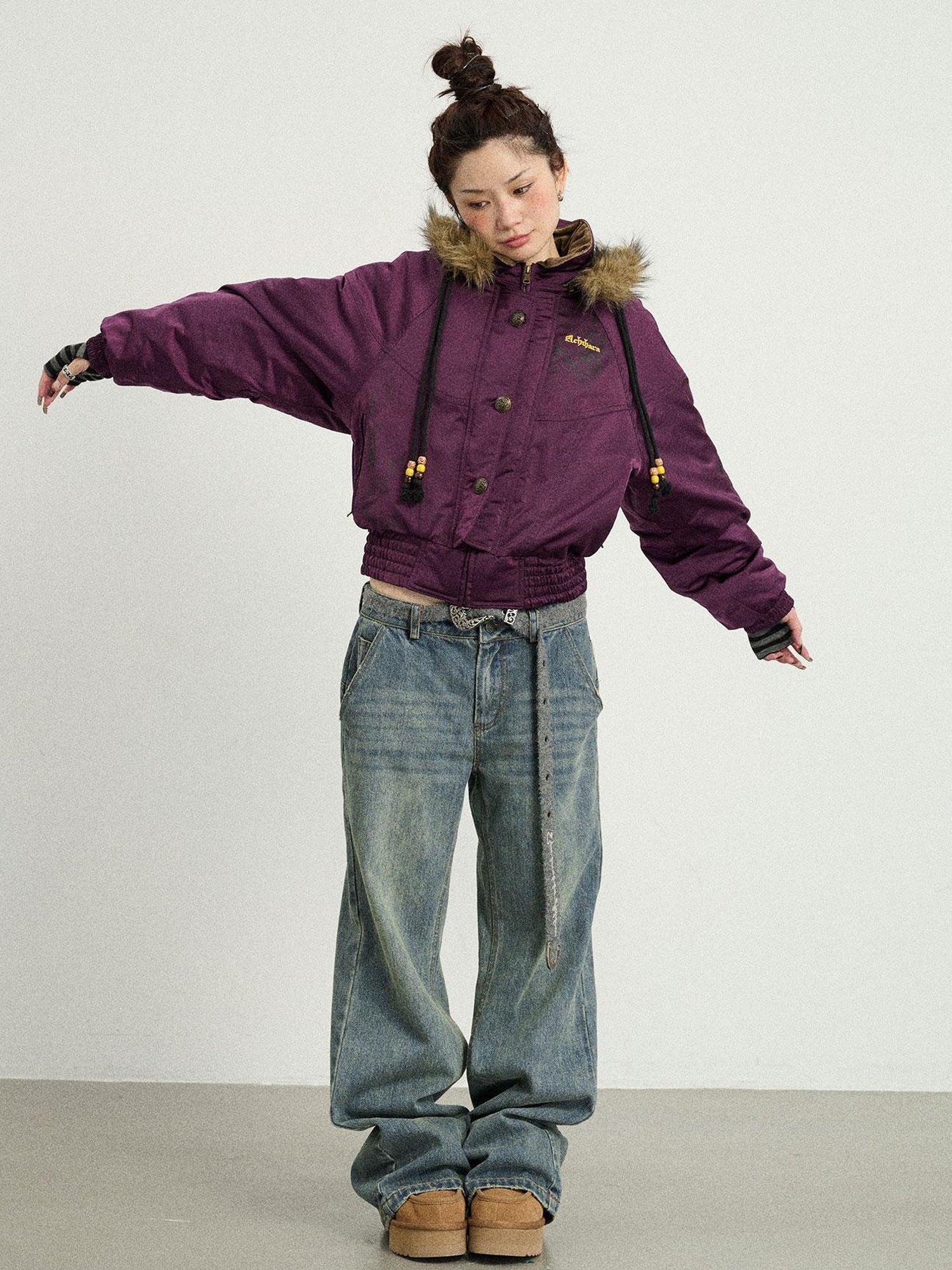Achihara Winter Musta Puffer Coat