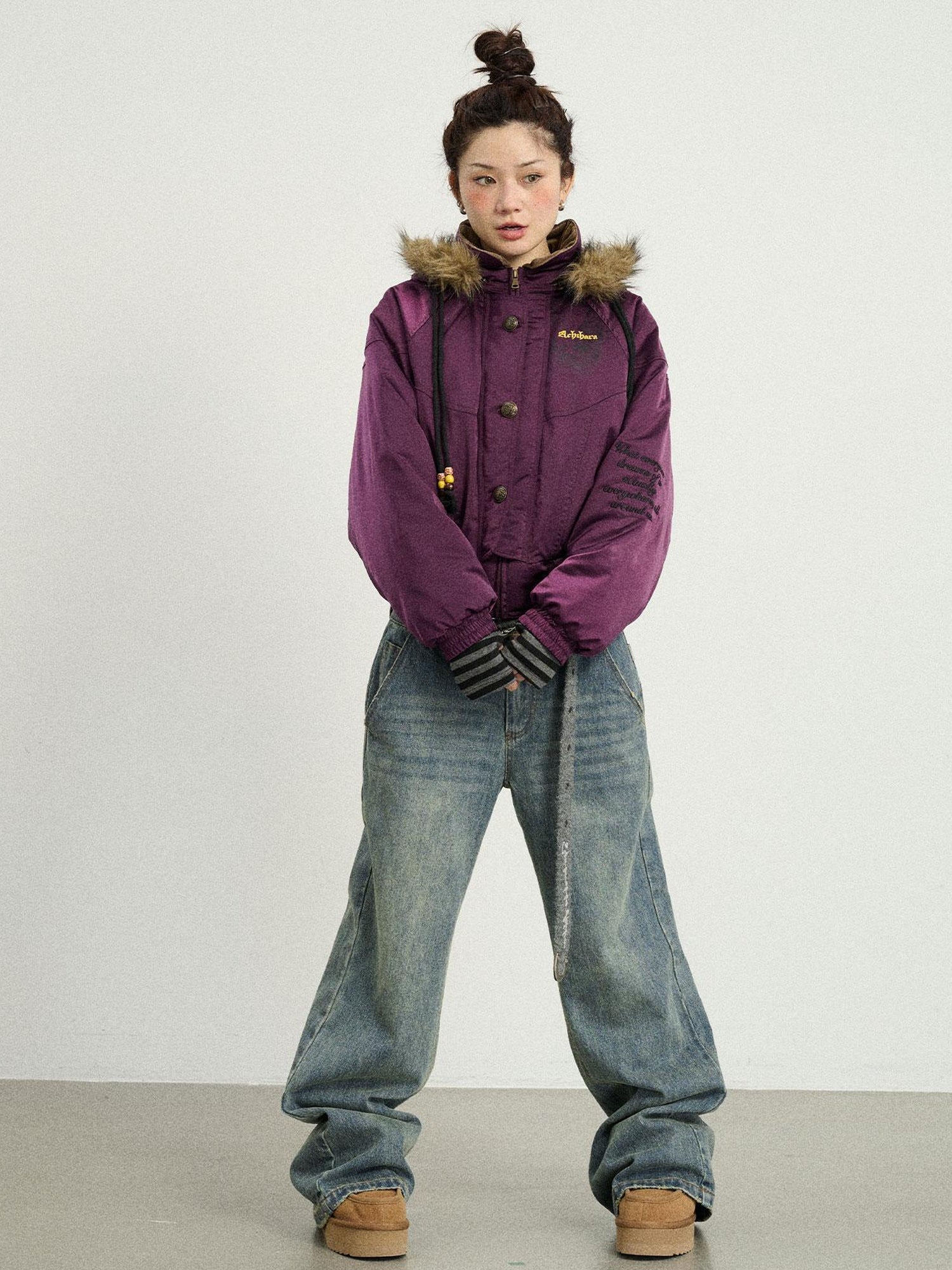 Achihara Winter Musta Puffer Coat