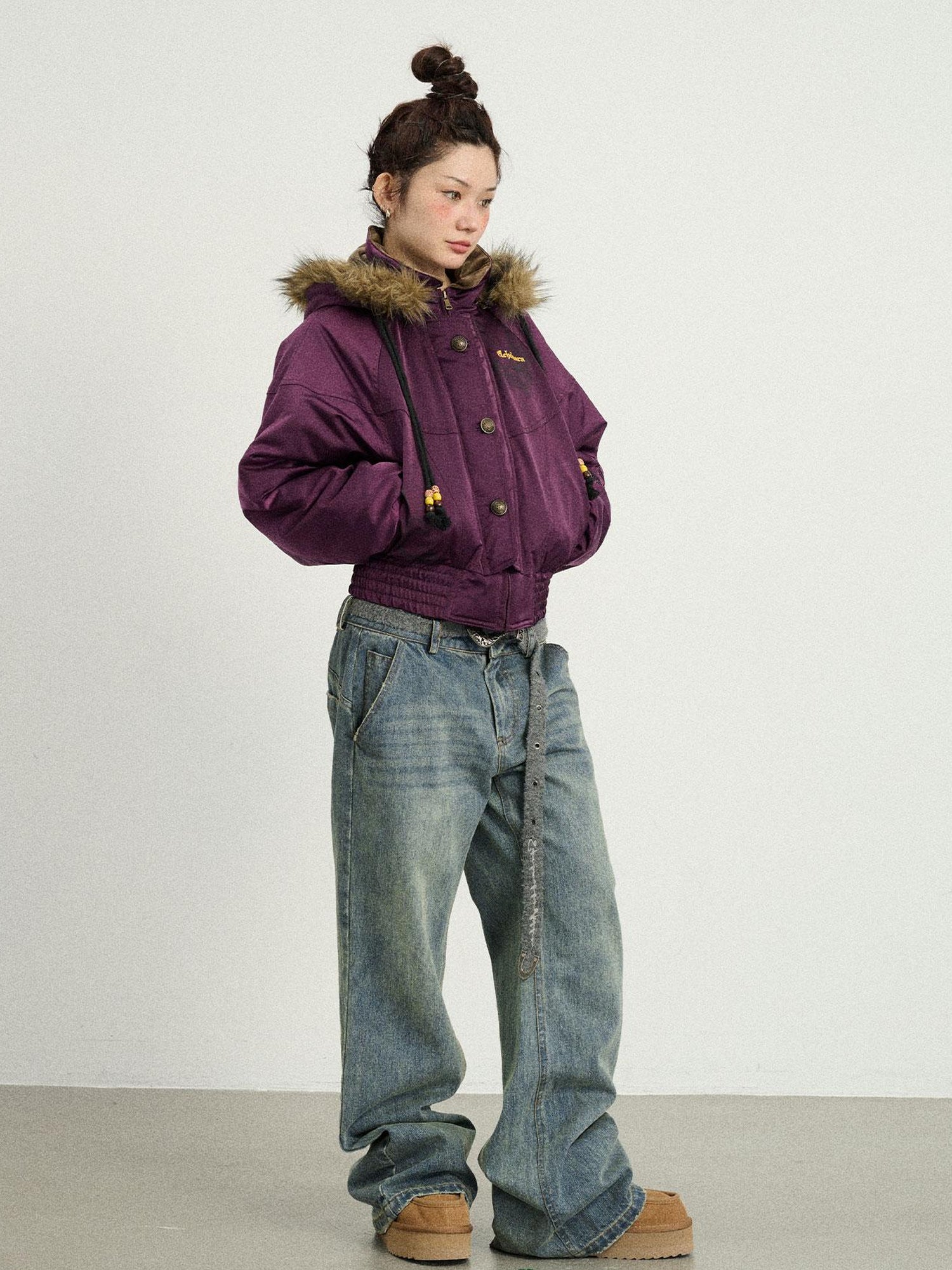 Achihara Winter Musta Puffer Coat