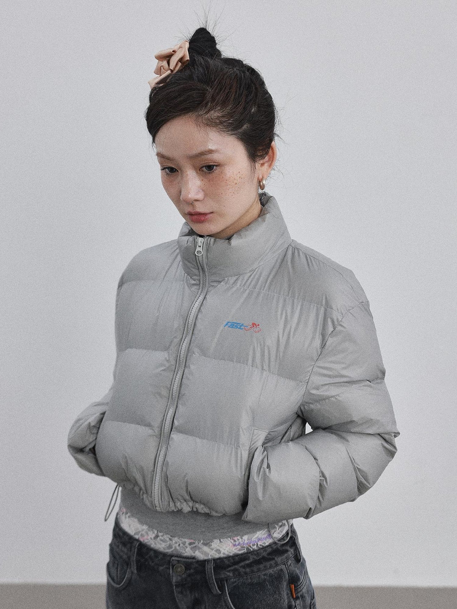 Achihara Winter Pixel Glow Short Padded Jacket