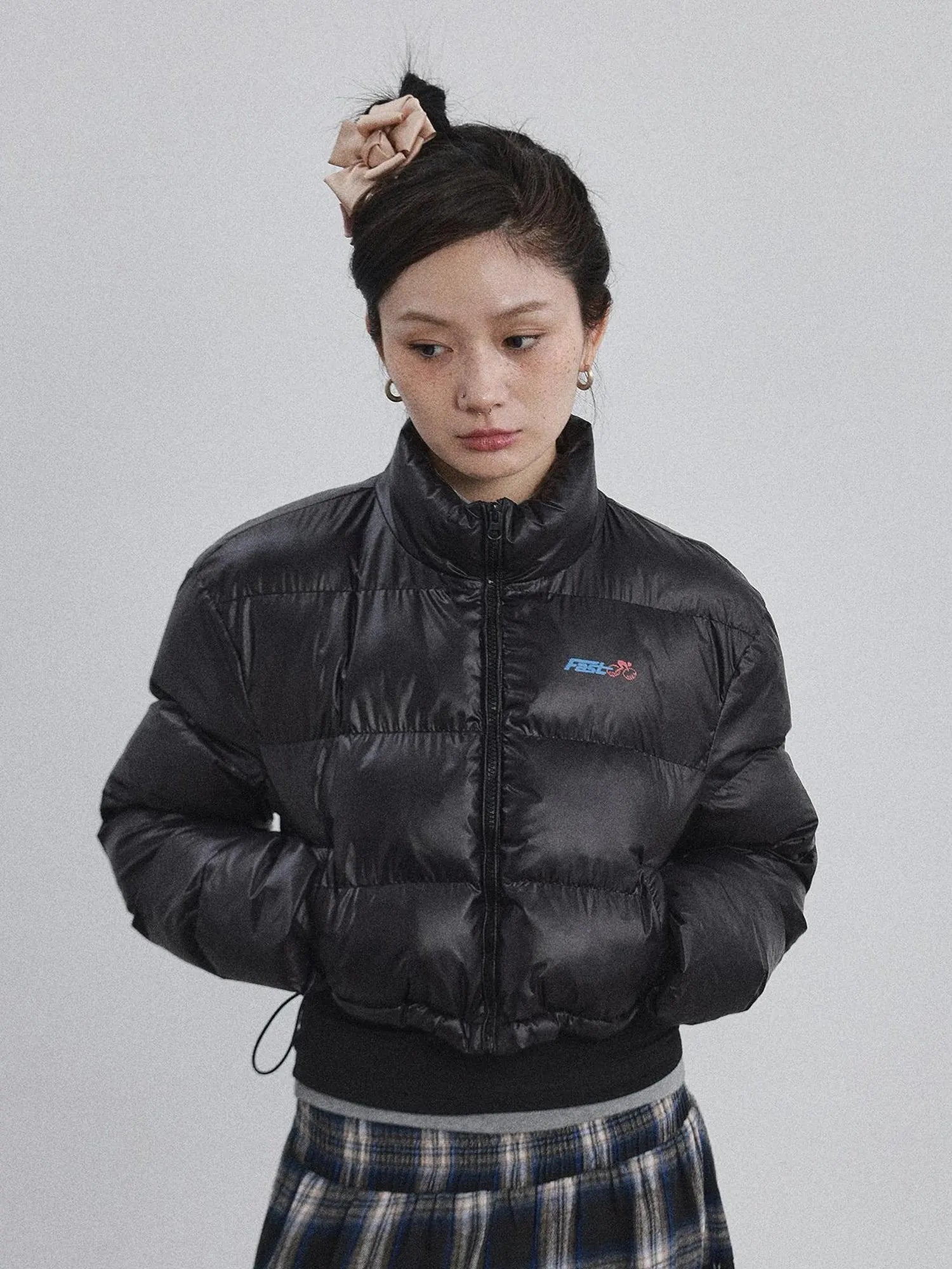 Winter Pixel Glow Short Padded Jacket