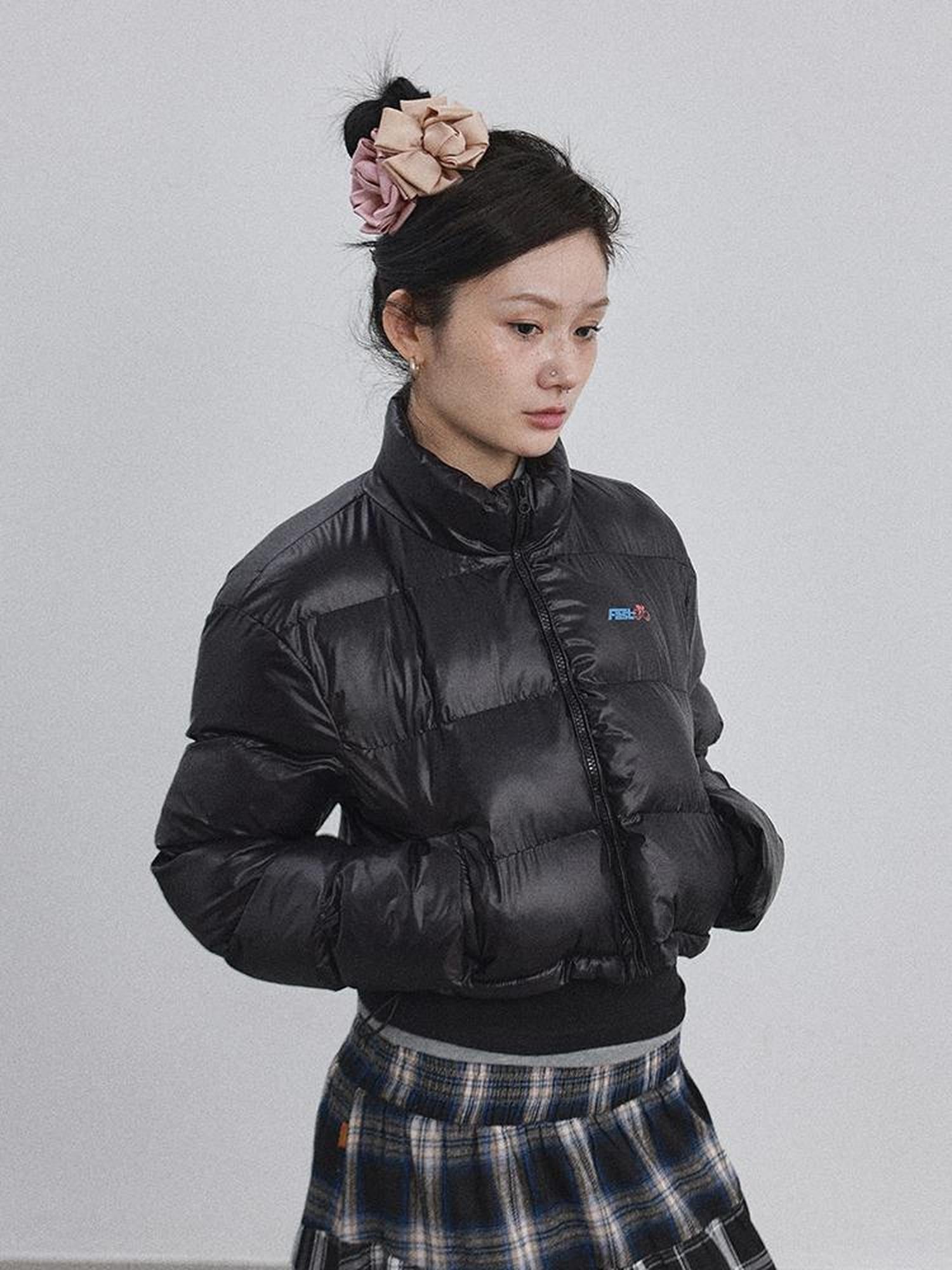 Achihara Winter Pixel Glow Short Padded Jacket