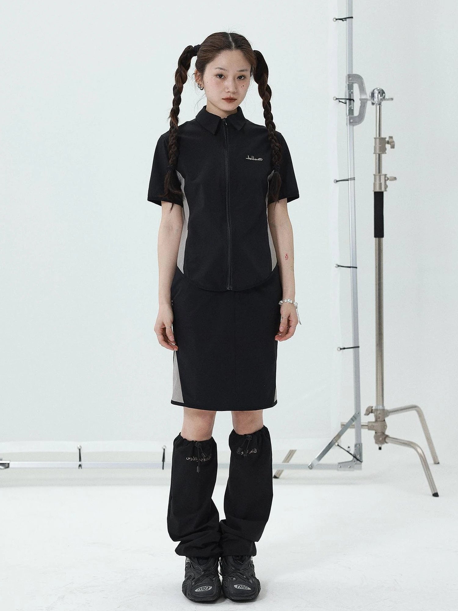 Women Short Sleeve Shirt And Skirt Set 2025 Summer
