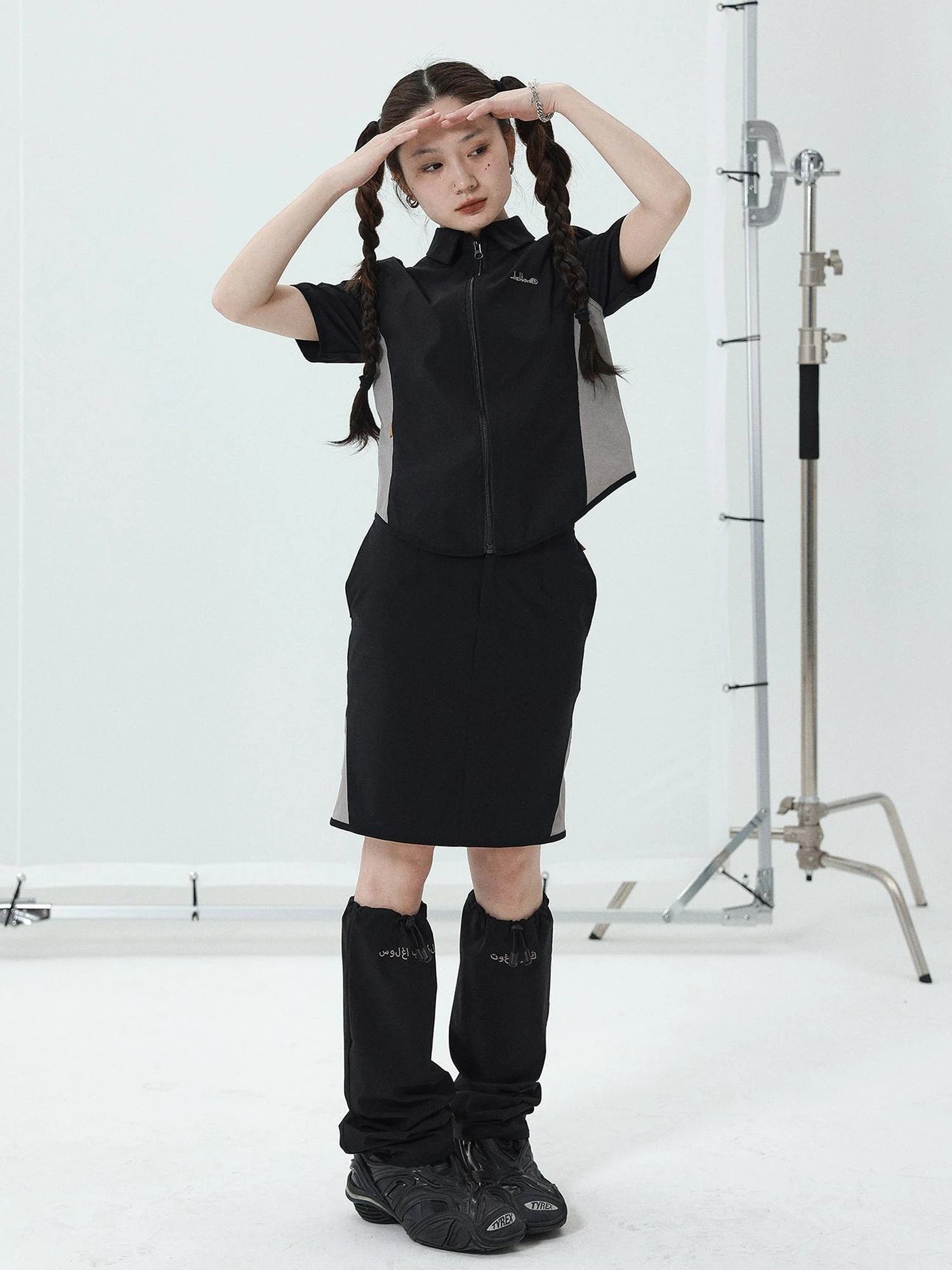 Women Short Sleeve Shirt And Skirt Set 2025 Summer