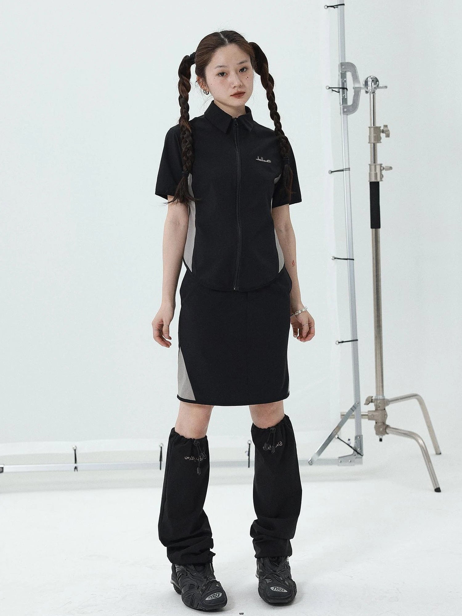 Women Short Sleeve Shirt And Skirt Set 2025 Summer
