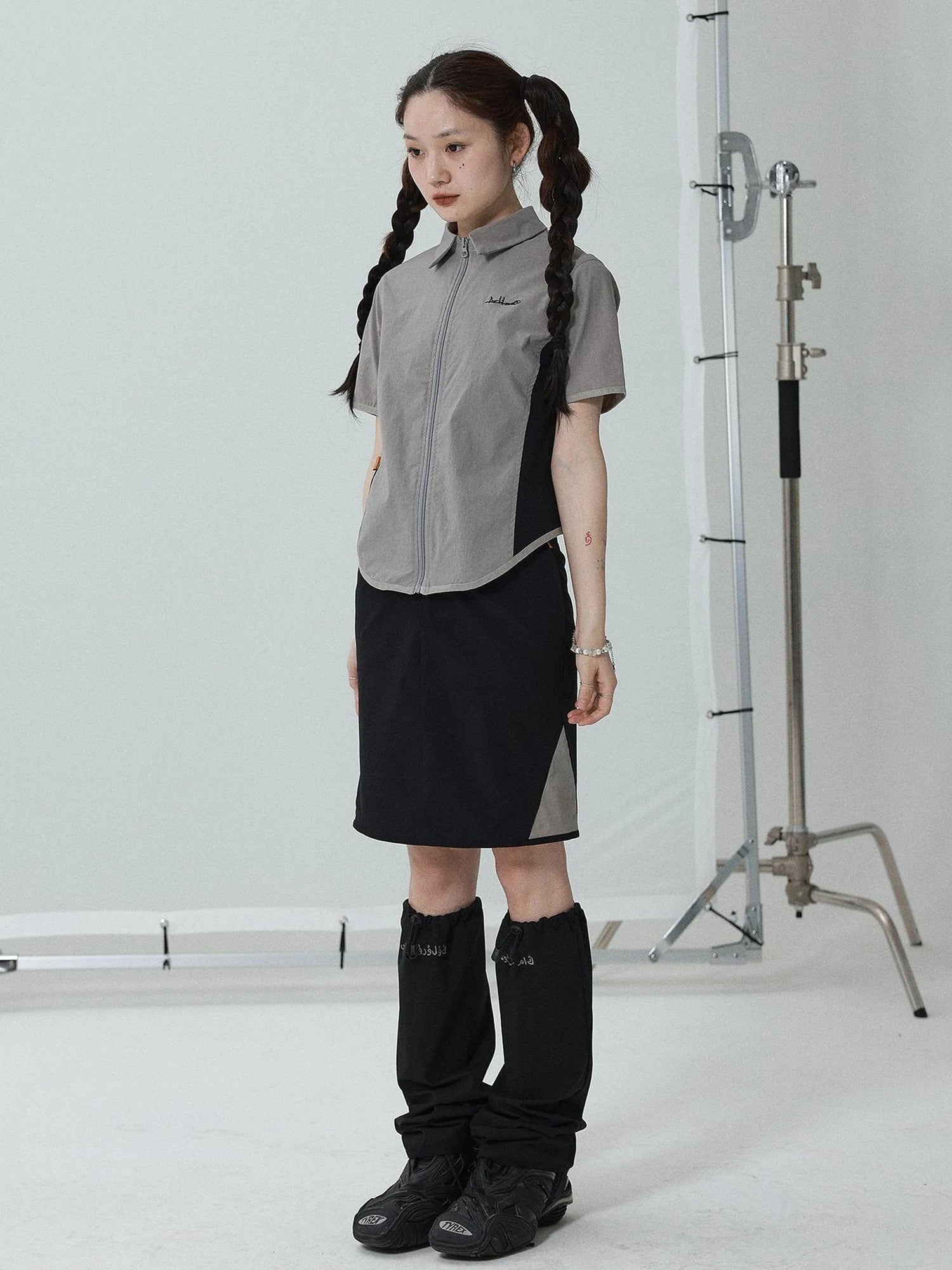 Women Short Sleeve Shirt And Skirt Set 2025 Summer