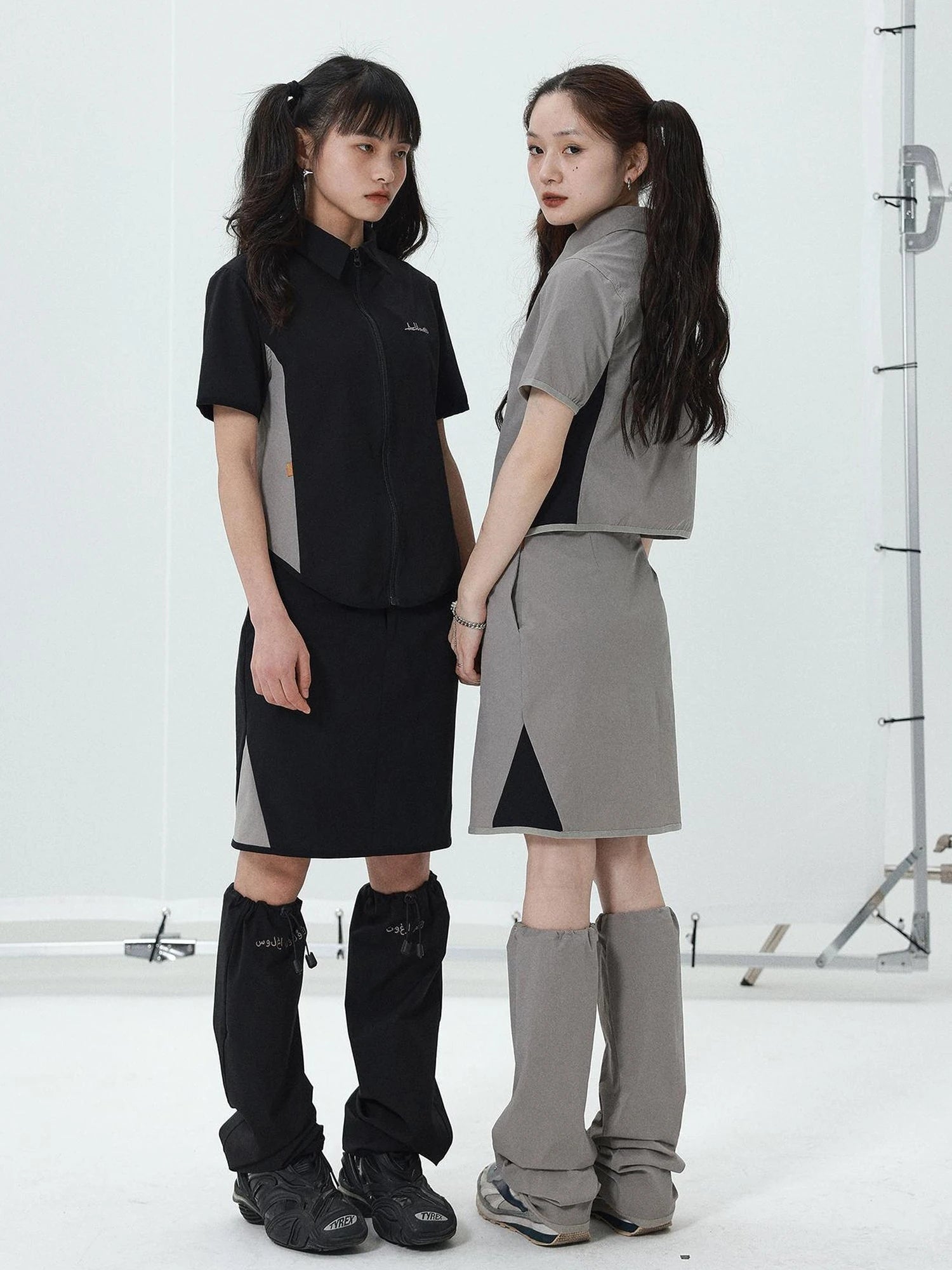 Women Short Sleeve Shirt And Skirt Set 2025 Summer