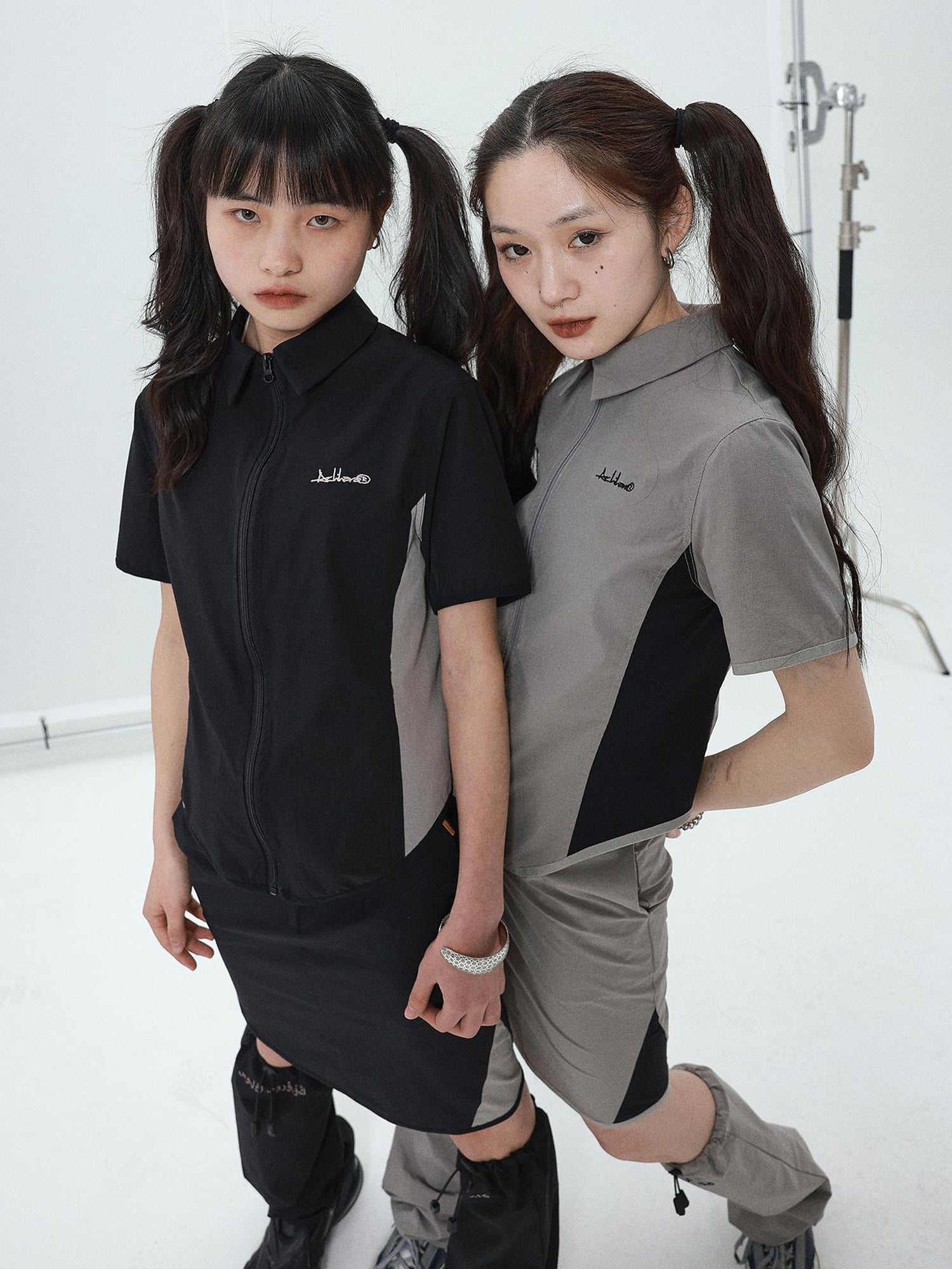 Achihara Women Short Sleeve Shirt And Skirt Set 2025 Summer