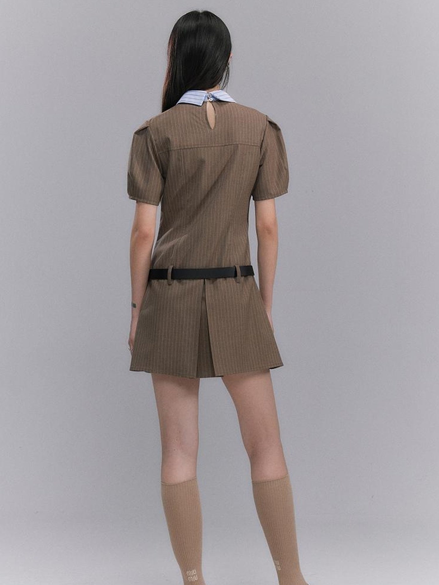 DIDDI MODA American Prep Colorblock Sleeveless A Line Dress