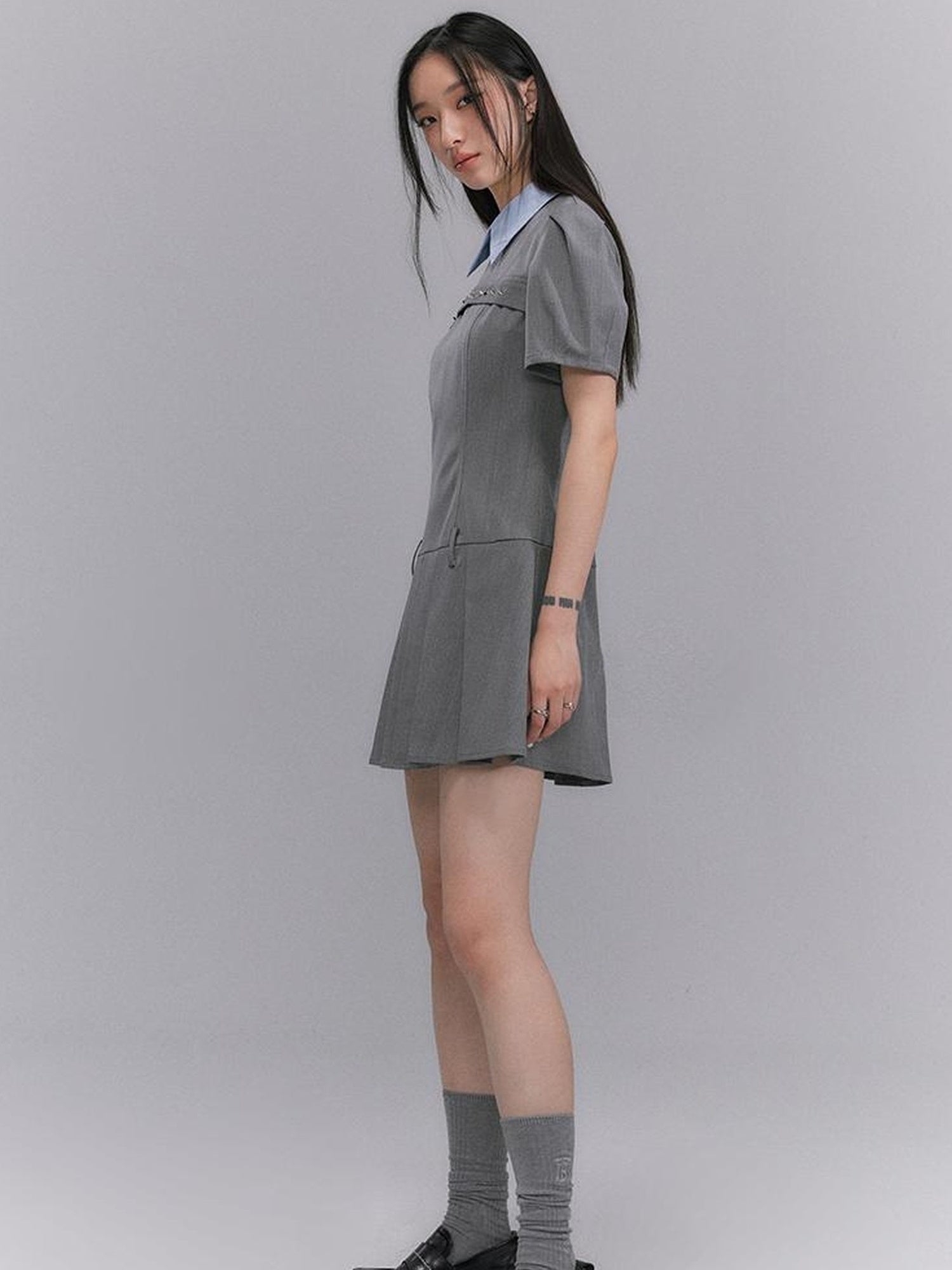 DIDDI MODA American Prep Colorblock Sleeveless A Line Dress