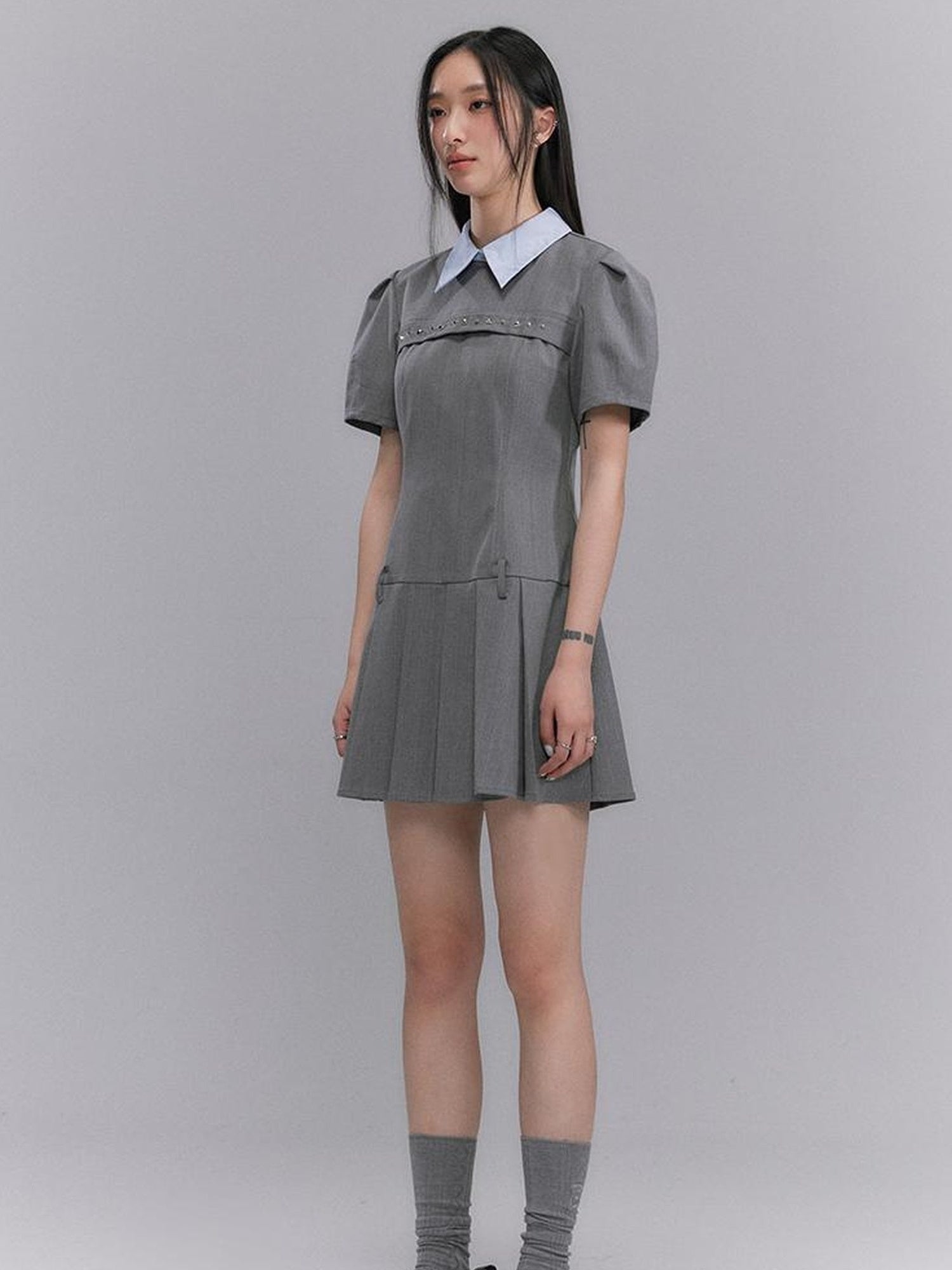 DIDDI MODA American Prep Colorblock Sleeveless A Line Dress