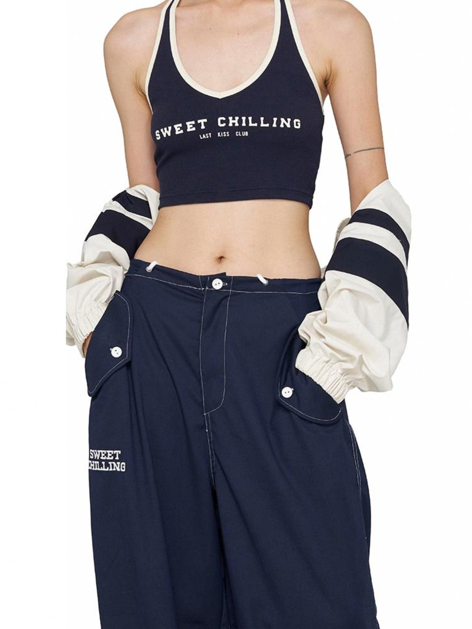 SweetChilling American Sporty School Style Arm Warmers Sleeves