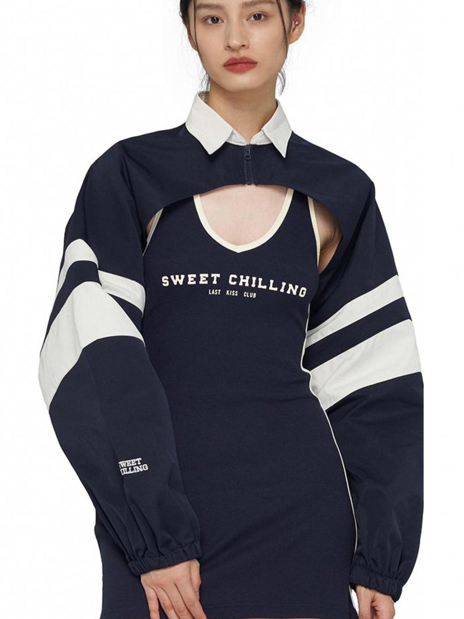 SweetChilling American Sporty School Style Arm Warmers Sleeves