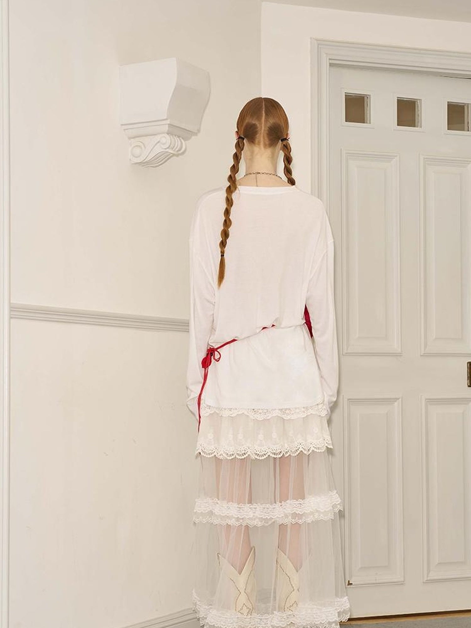 DIDDI MODA Amor Fati Cotton Blend Tee Straight Jeans Set