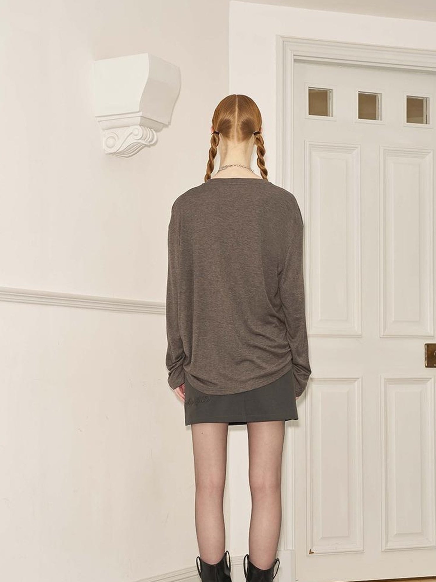 DIDDI MODA Amor Fati Cotton Blend Tee Straight Jeans Set