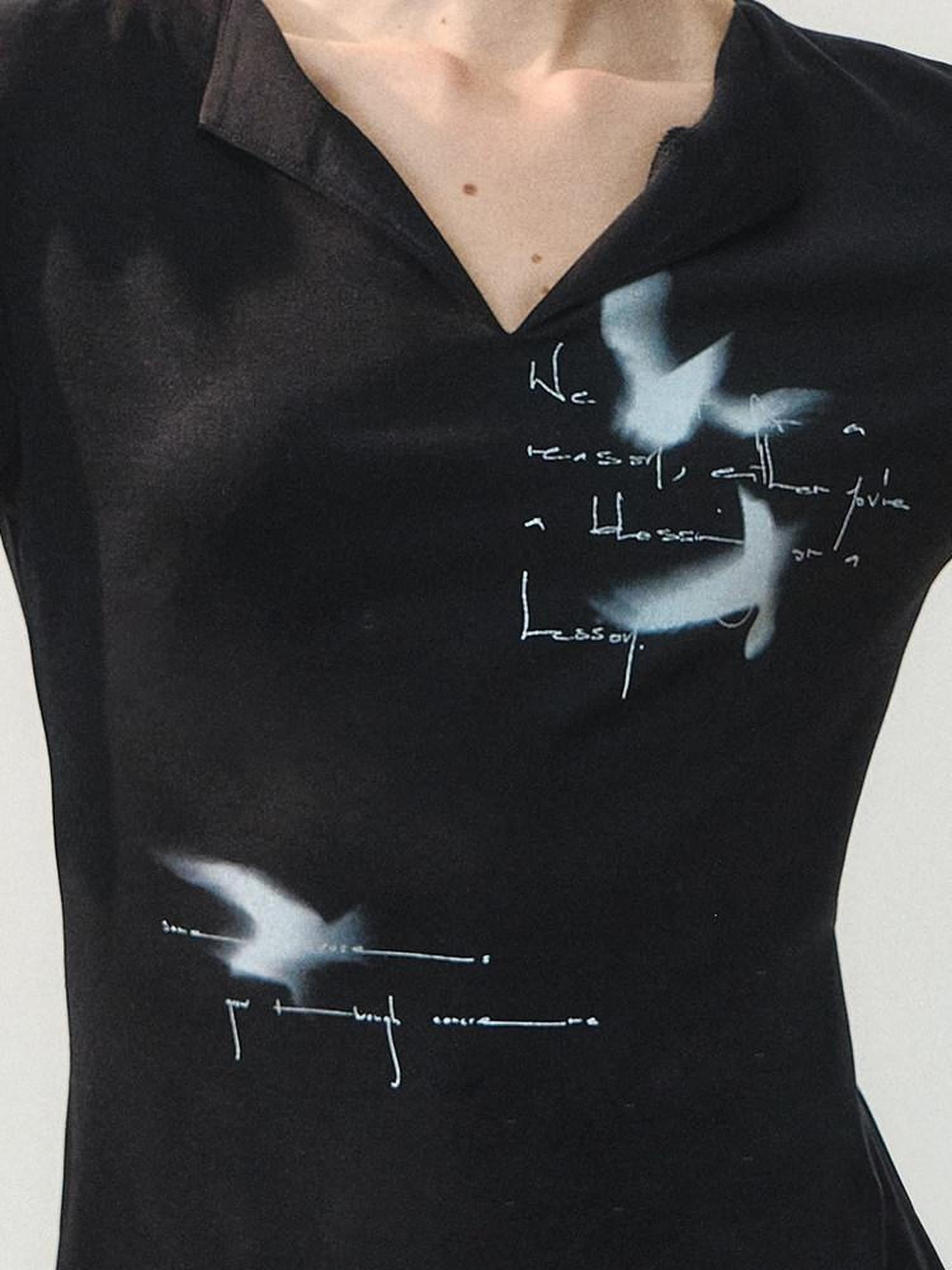 AnnoMundi Abstract Bird Mesh Print Women&