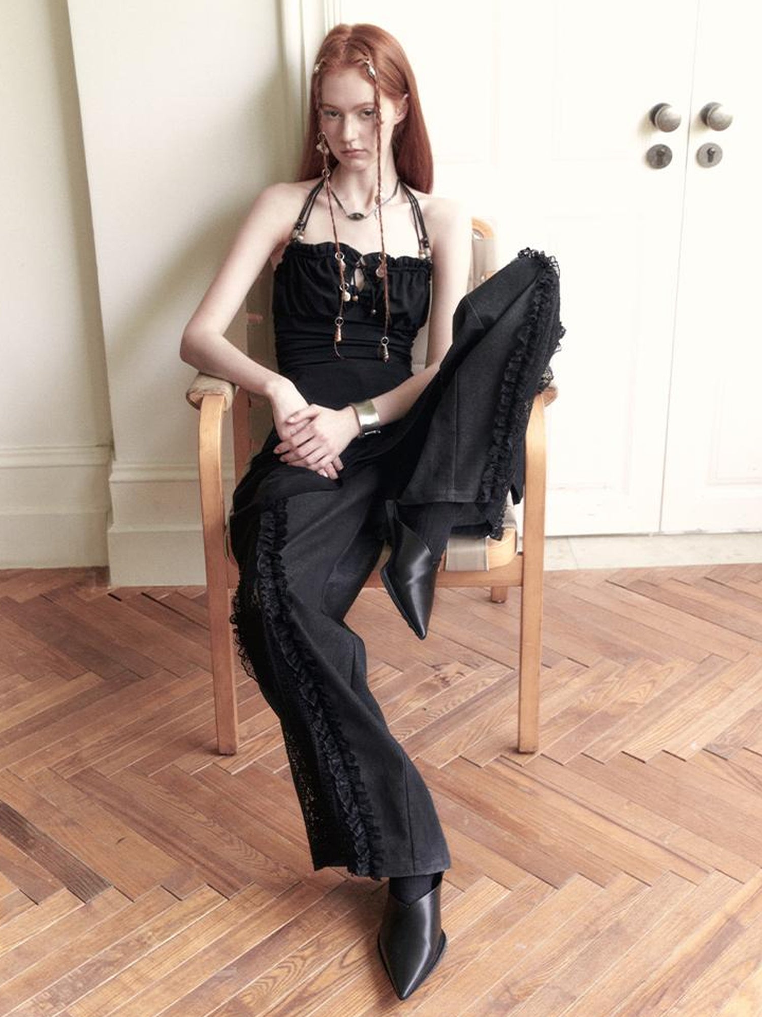 AnnoMundi Adjustable Beaded Halter Neck Sundress