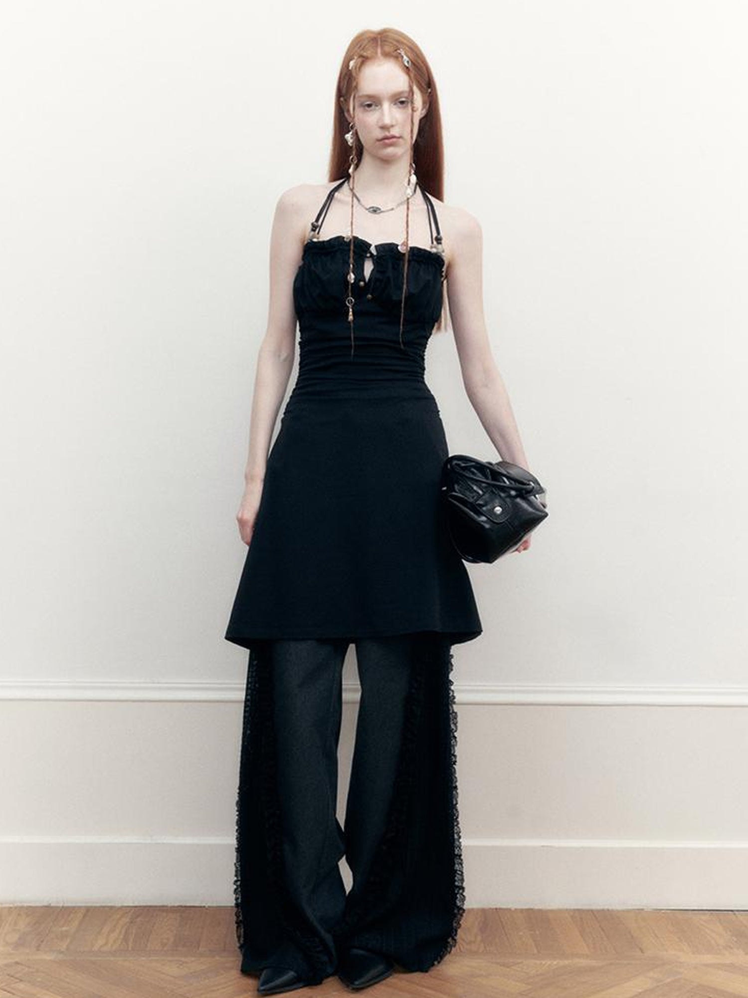 AnnoMundi Adjustable Beaded Halter Neck Sundress